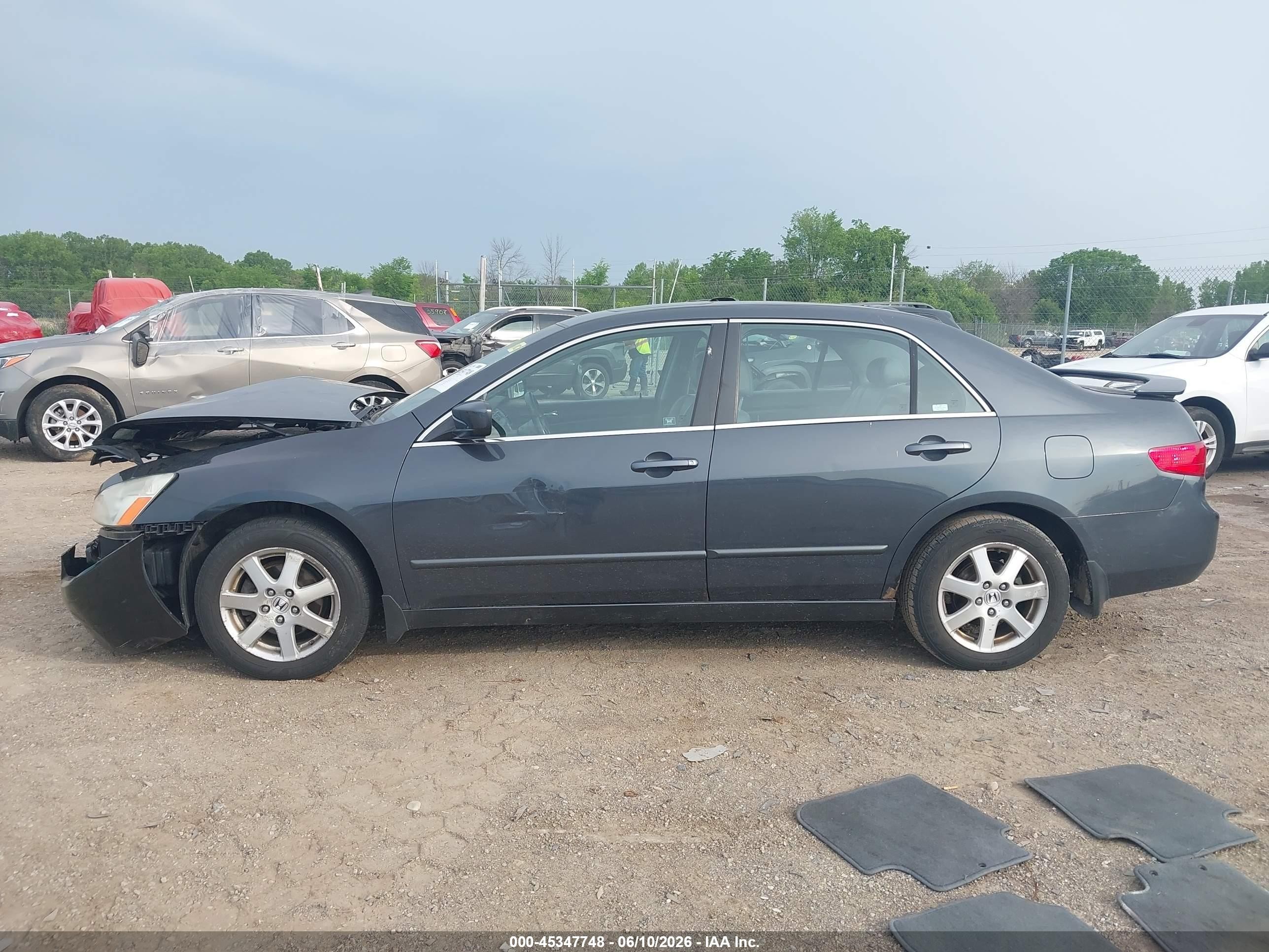 2005 Honda Accord 3.0 Ex Gray vin: 1HGCM665X5A057008