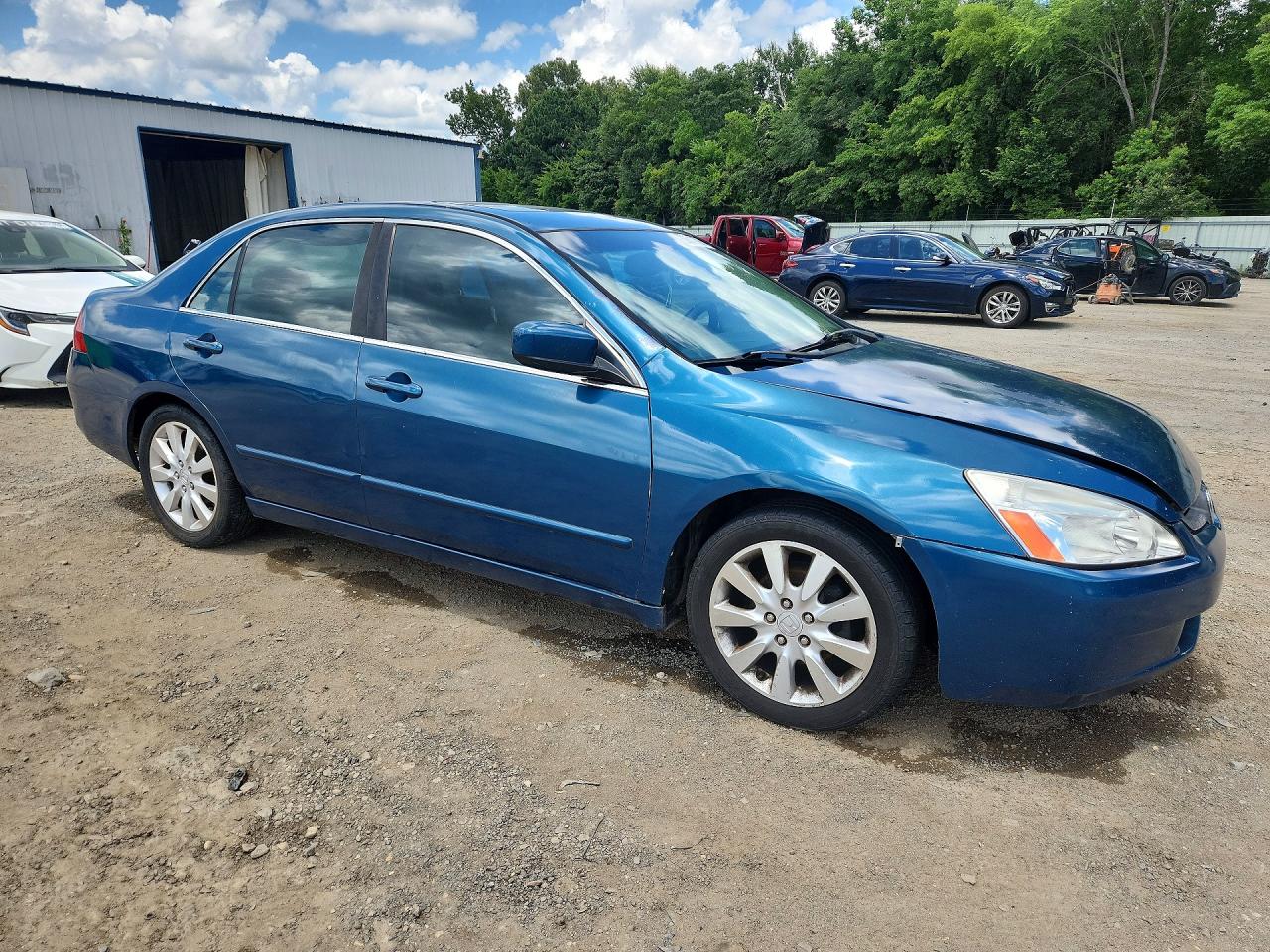 2006 Honda Accord Ex Blue vin: 1HGCM665X6A032952