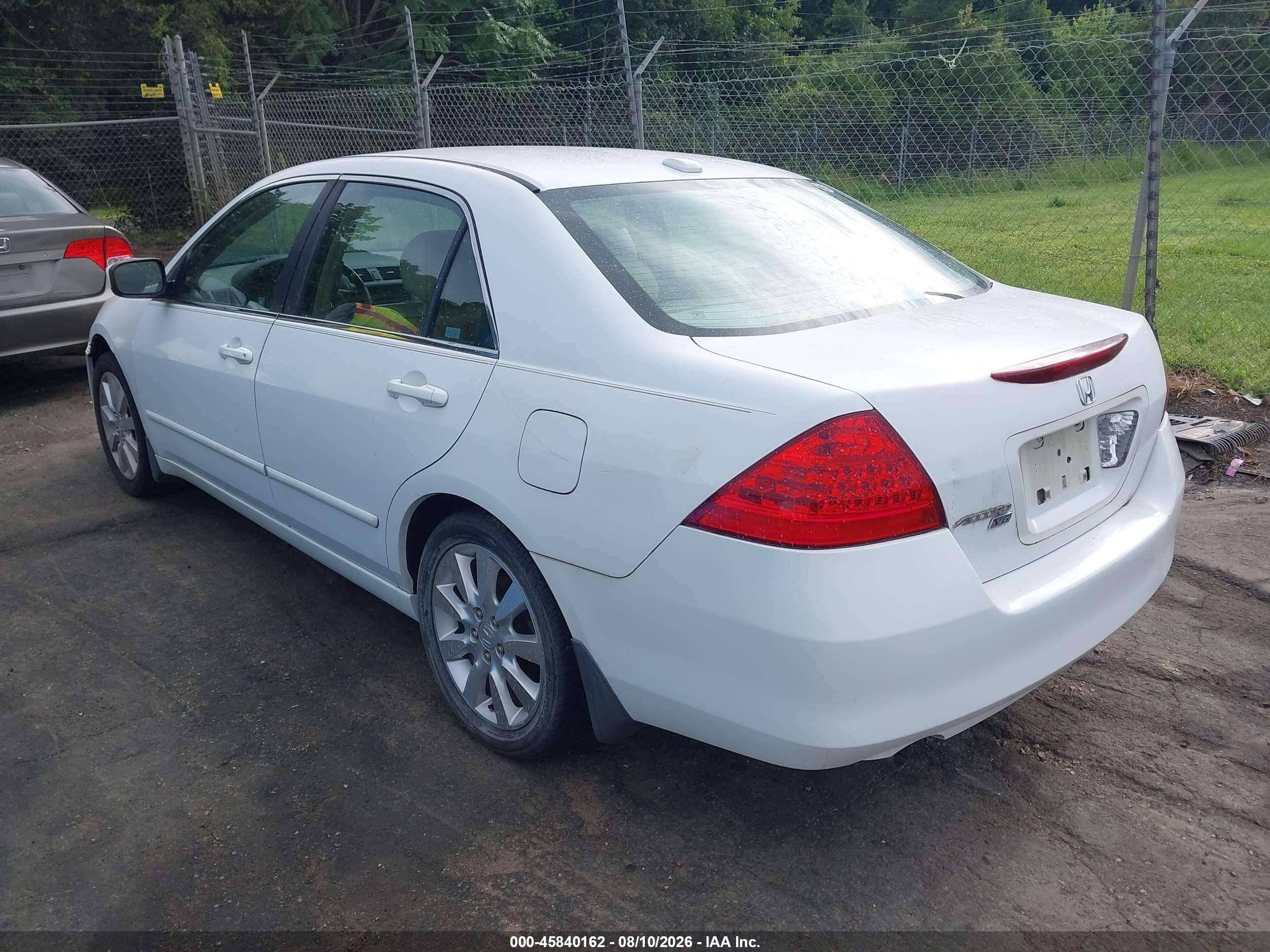 2006 Honda Accord 3.0 Ex Белый vin: 1HGCM665X6A041635