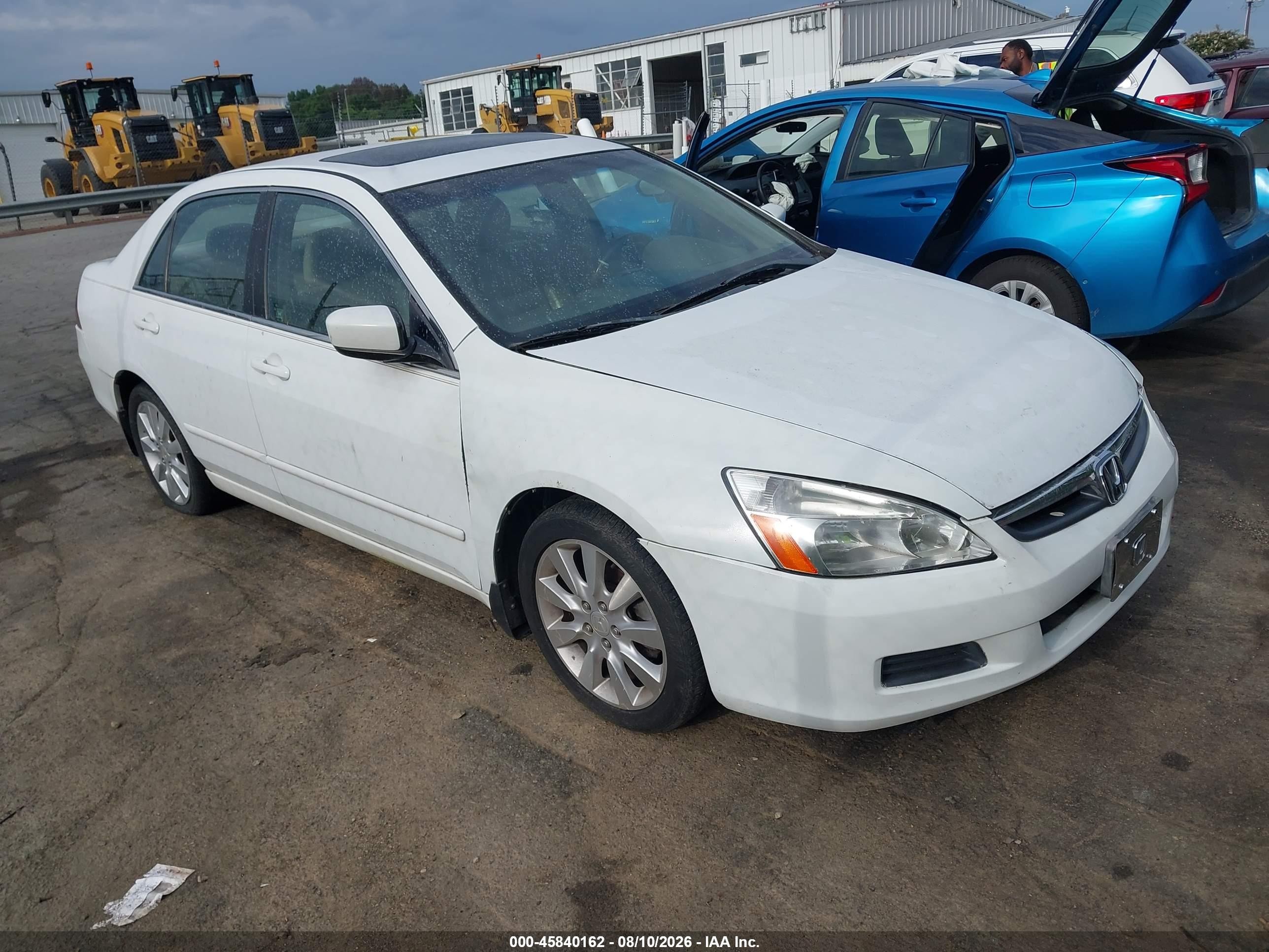 2006 Honda Accord 3.0 Ex White vin: 1HGCM665X6A041635