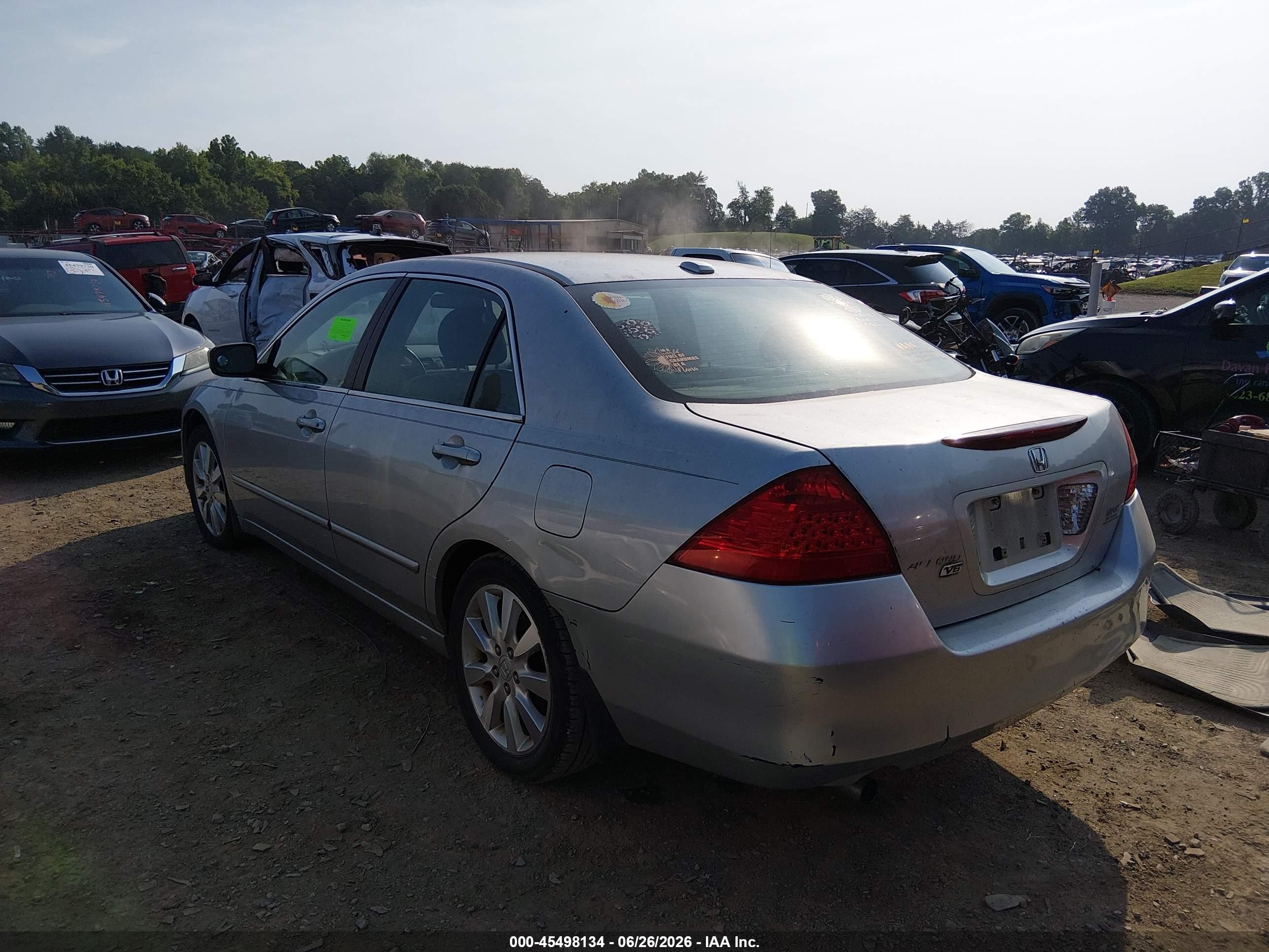 2006 Honda Accord 3.0 Ex Серебряный vin: 1HGCM665X6A071895
