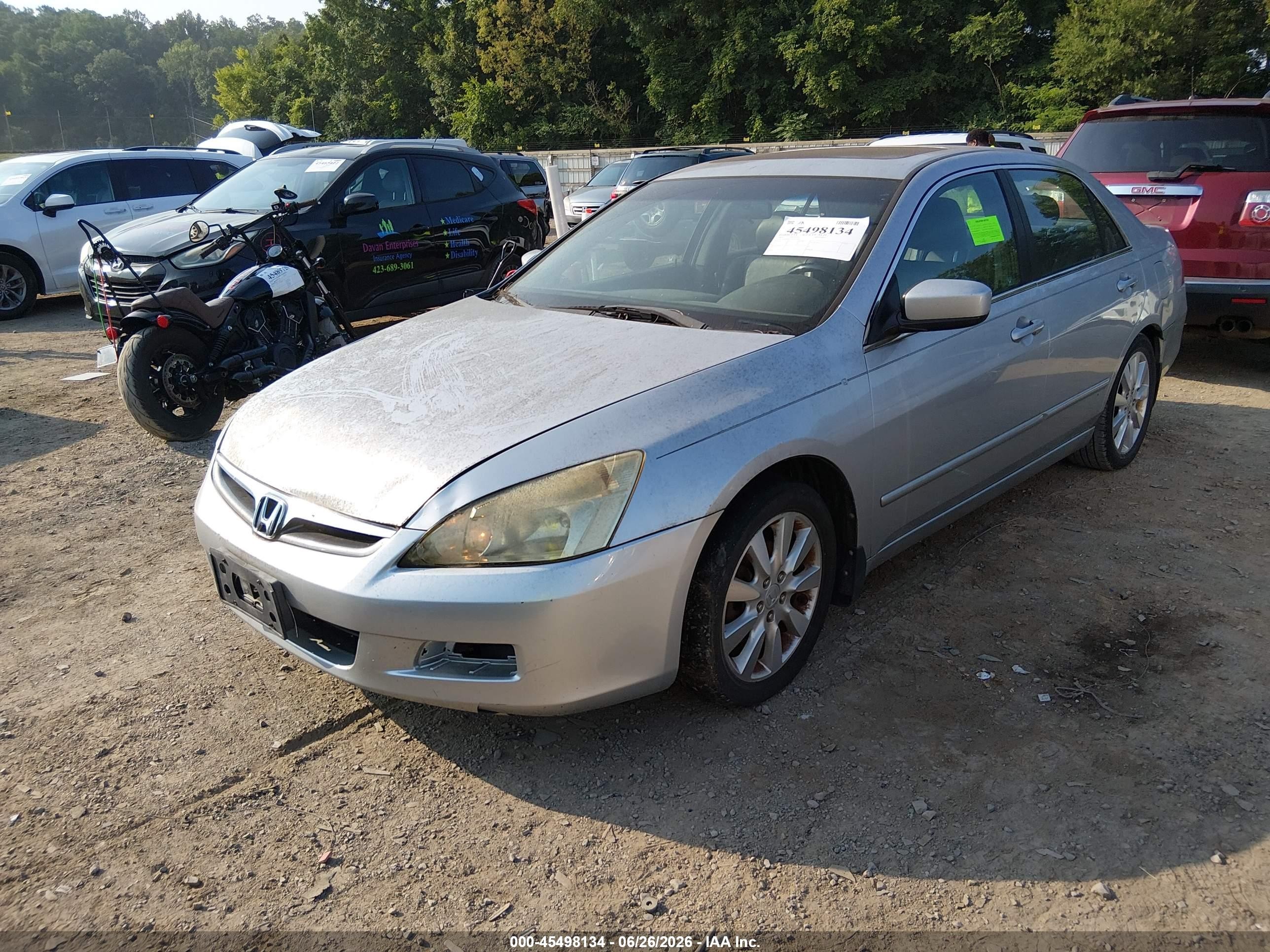 2006 Honda Accord 3.0 Ex Серебряный vin: 1HGCM665X6A071895