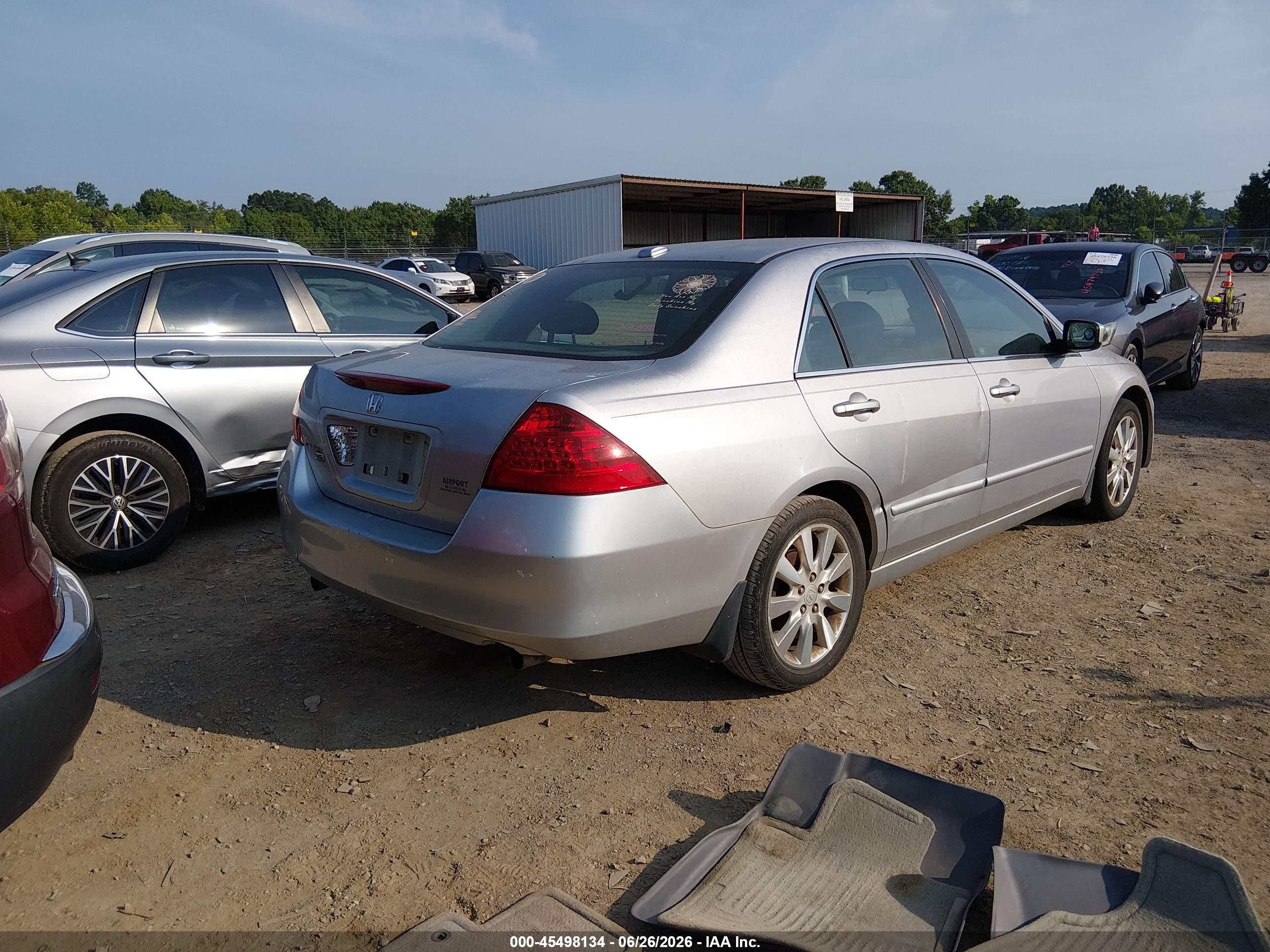2006 Honda Accord 3.0 Ex Серебряный vin: 1HGCM665X6A071895