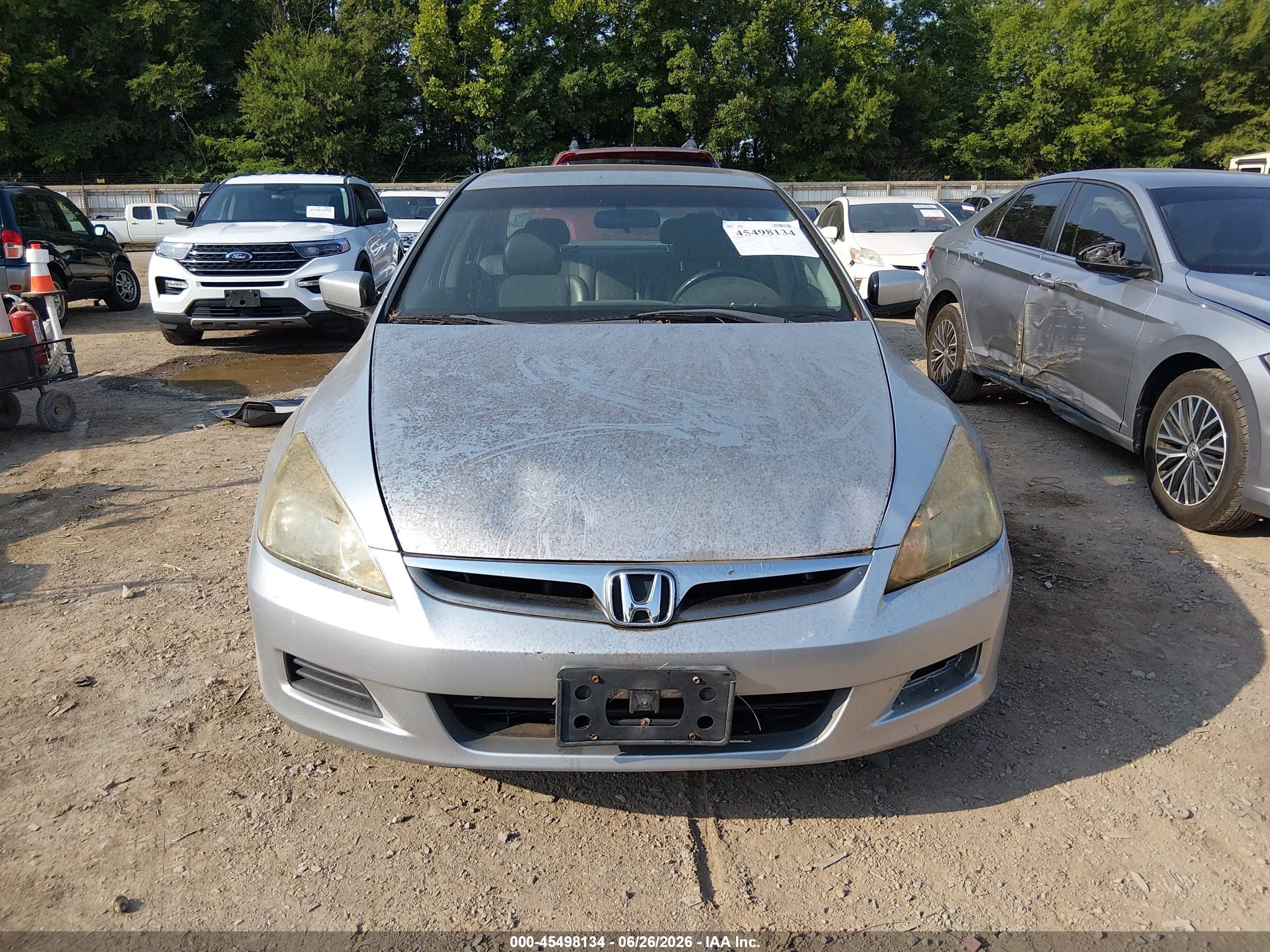 2006 Honda Accord 3.0 Ex Серебряный vin: 1HGCM665X6A071895