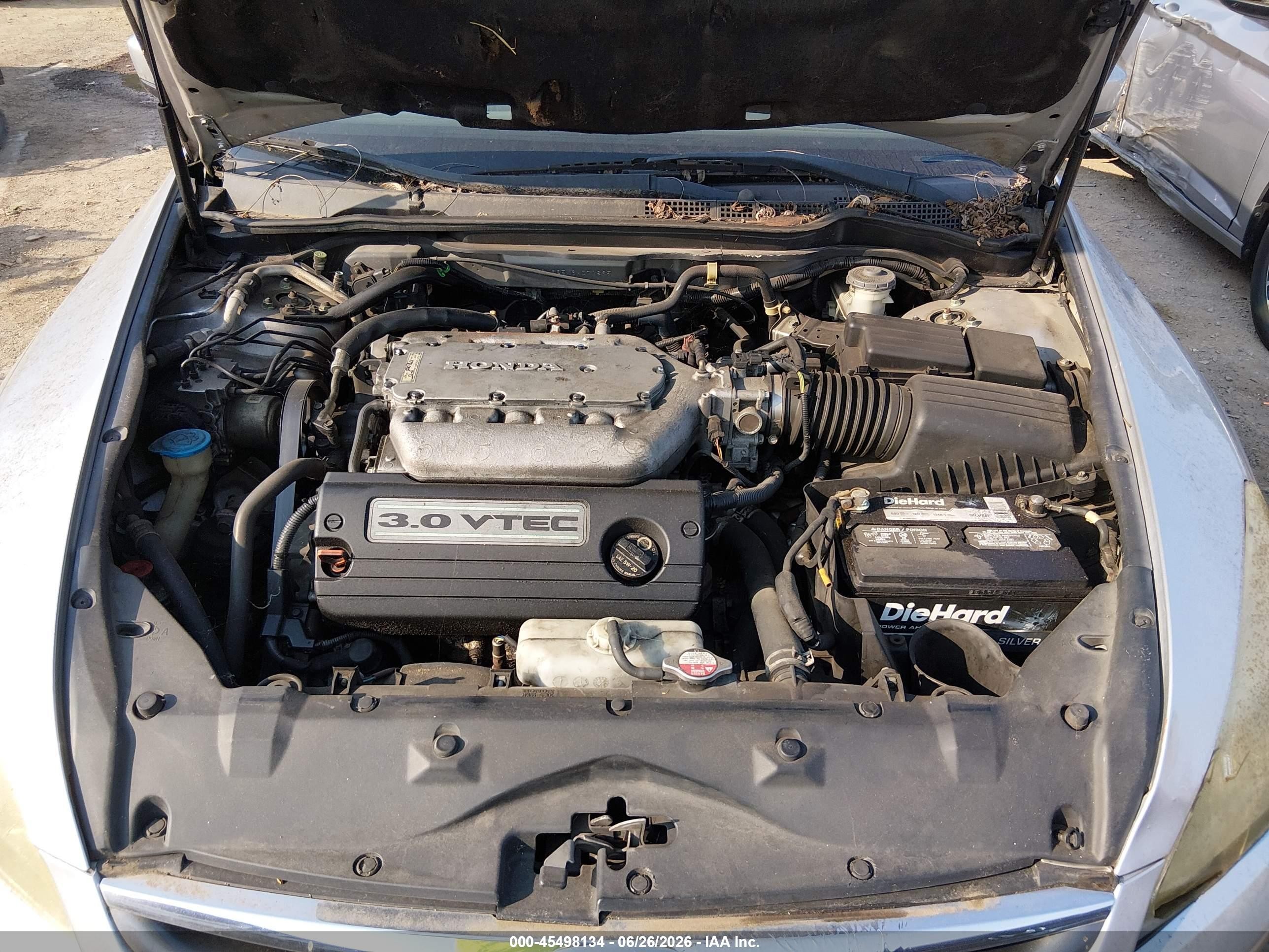 2006 Honda Accord 3.0 Ex Серебряный vin: 1HGCM665X6A071895