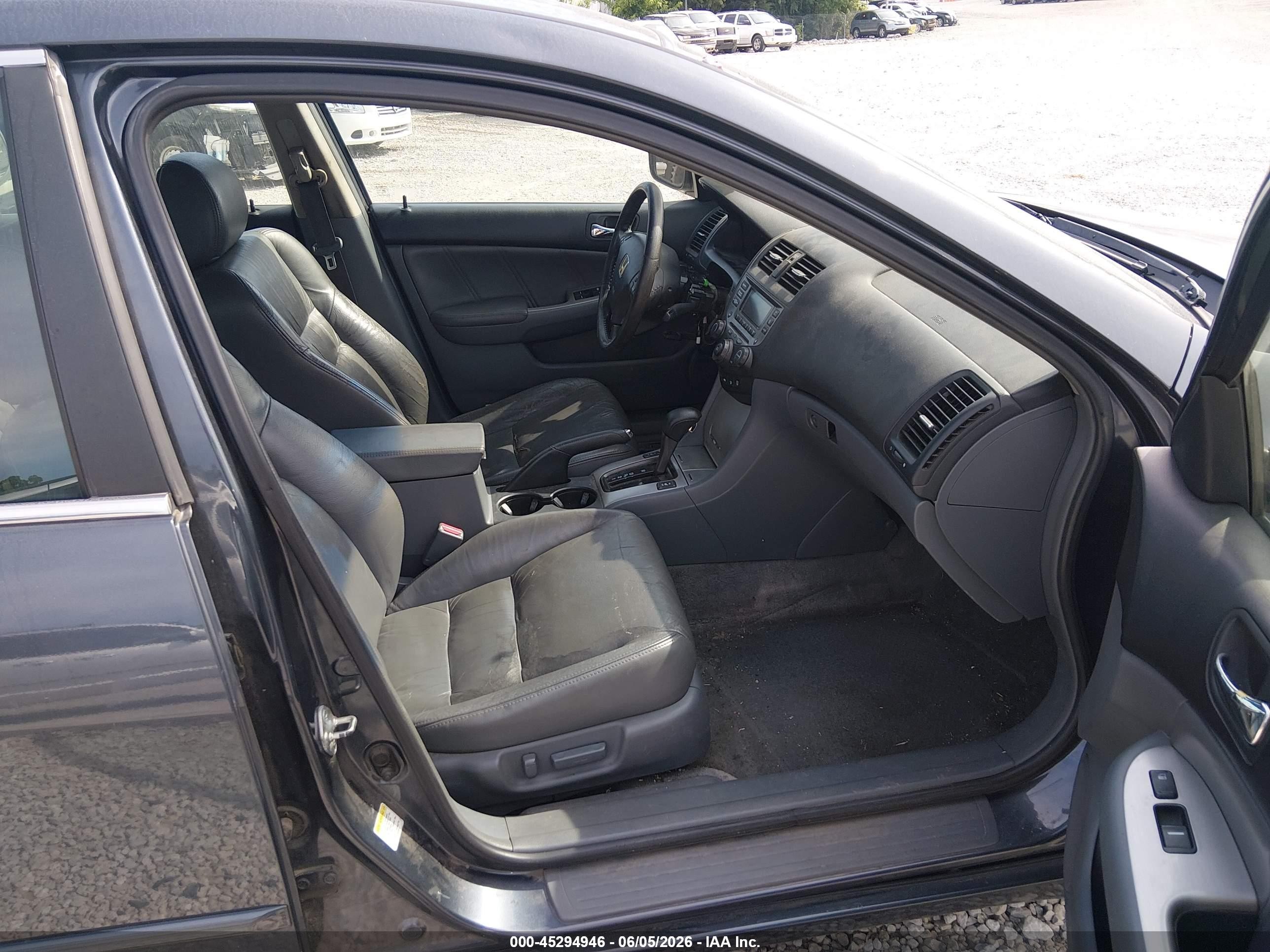 2007 Honda Accord 3.0 Ex Blue vin: 1HGCM665X7A011066