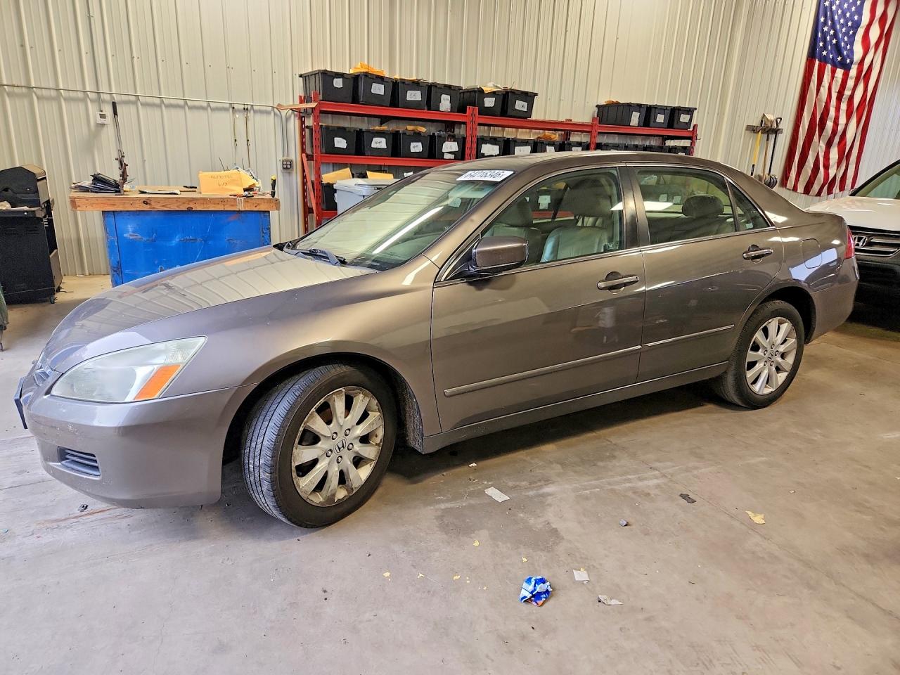 2007 Honda Accord Ex Gray vin: 1HGCM665X7A031138