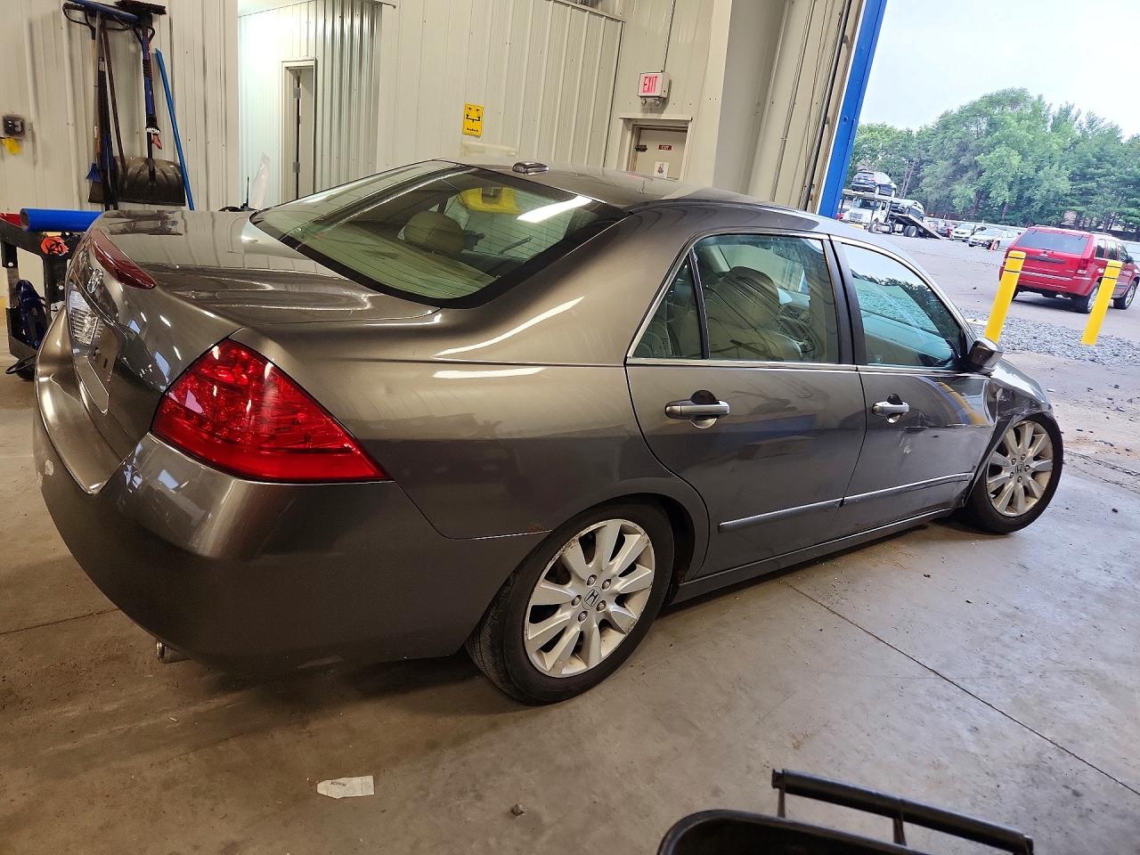 2007 Honda Accord Ex Gray vin: 1HGCM665X7A031138
