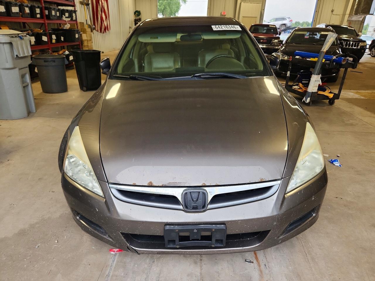 2007 Honda Accord Ex Gray vin: 1HGCM665X7A031138