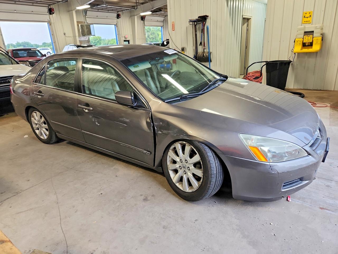 2007 Honda Accord Ex Gray vin: 1HGCM665X7A031138