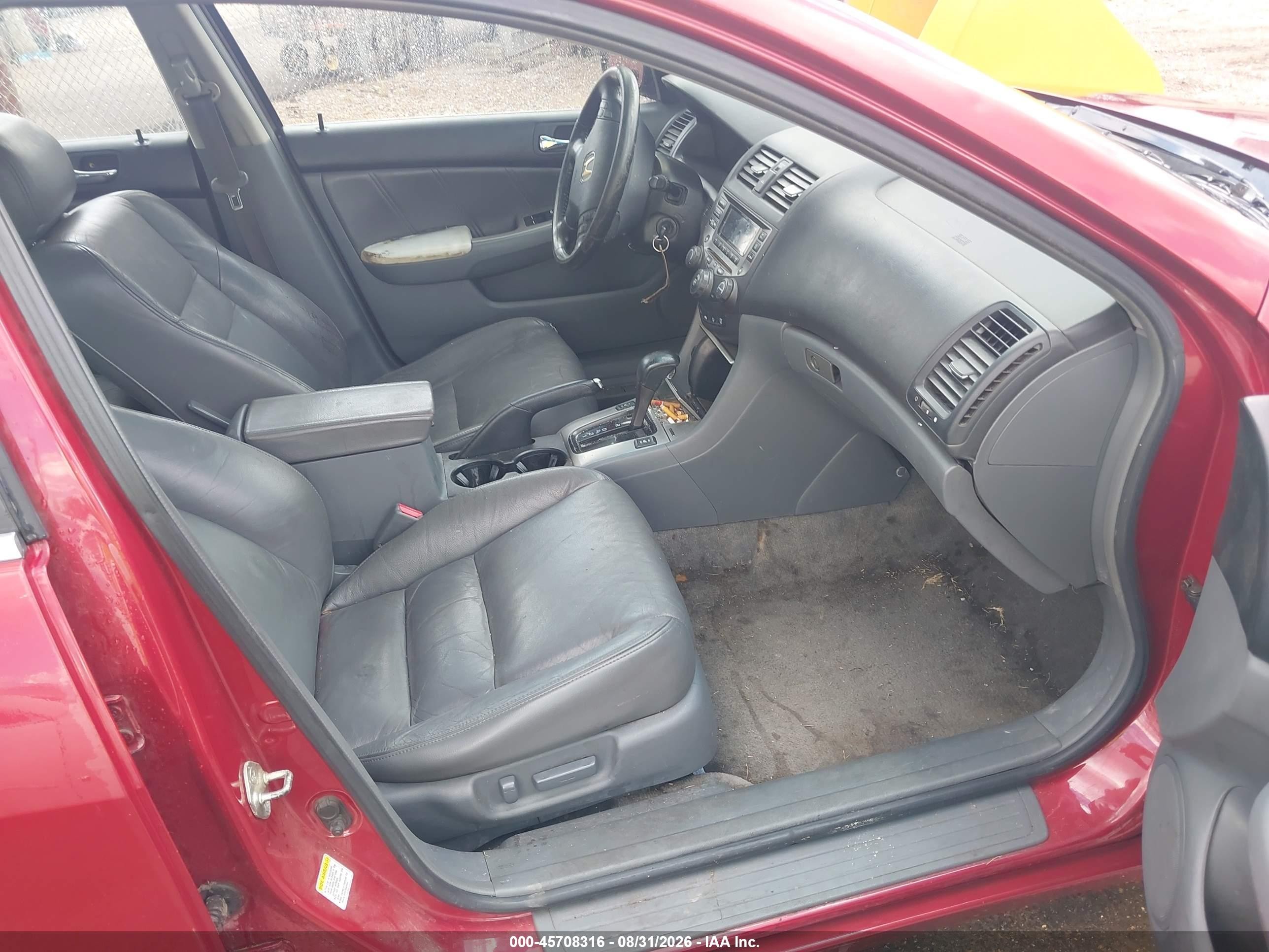 2007 Honda Accord 3.0 Ex Красный vin: 1HGCM665X7A033567