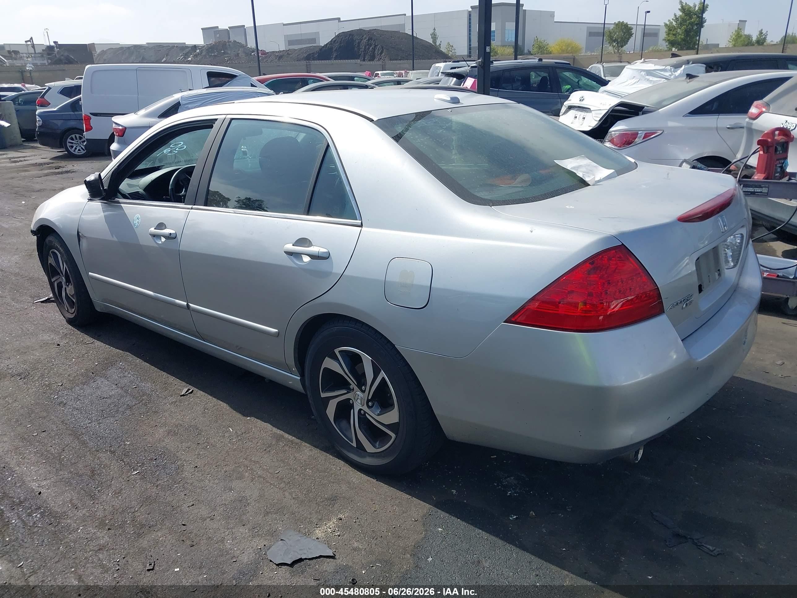 2007 Honda Accord 3.0 Ex Silver vin: 1HGCM665X7A034766