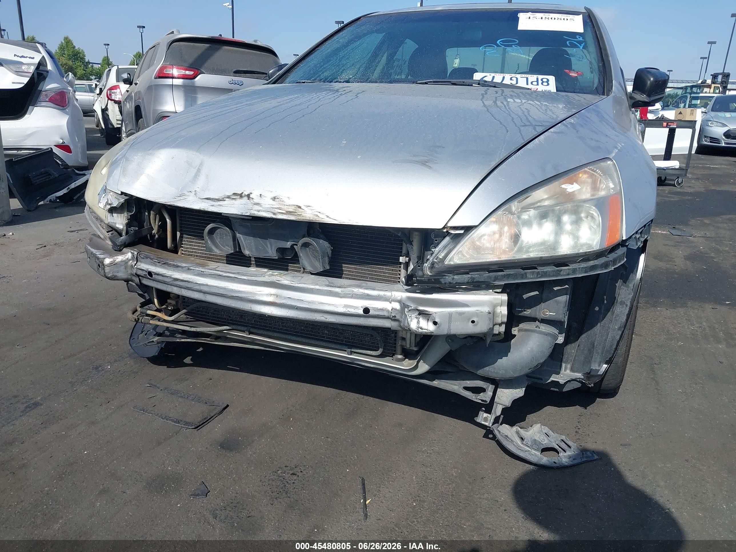 2007 Honda Accord 3.0 Ex Silver vin: 1HGCM665X7A034766