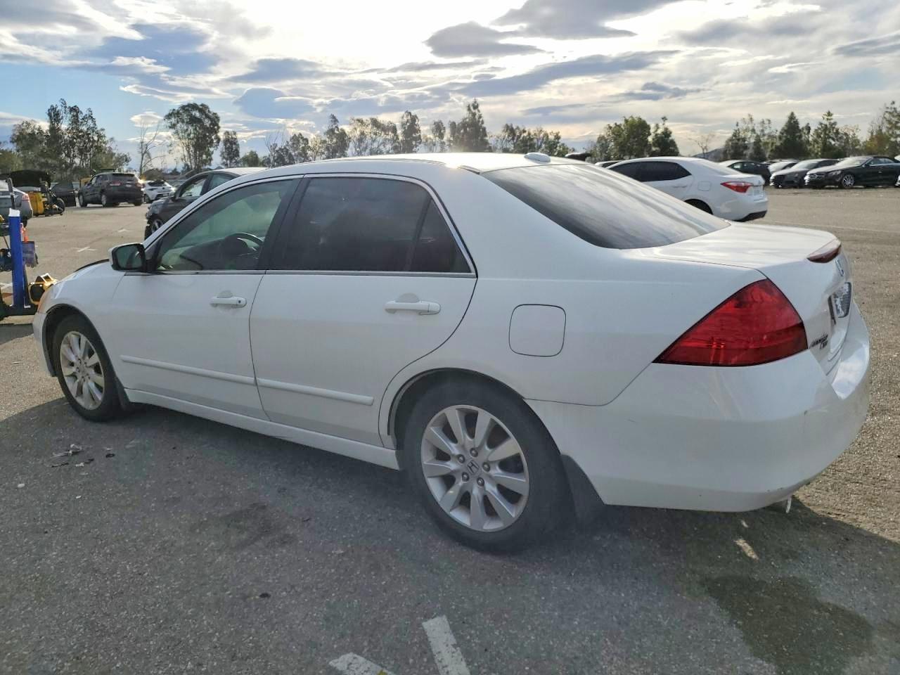 2007 Honda Accord Ex White vin: 1HGCM665X7A039370
