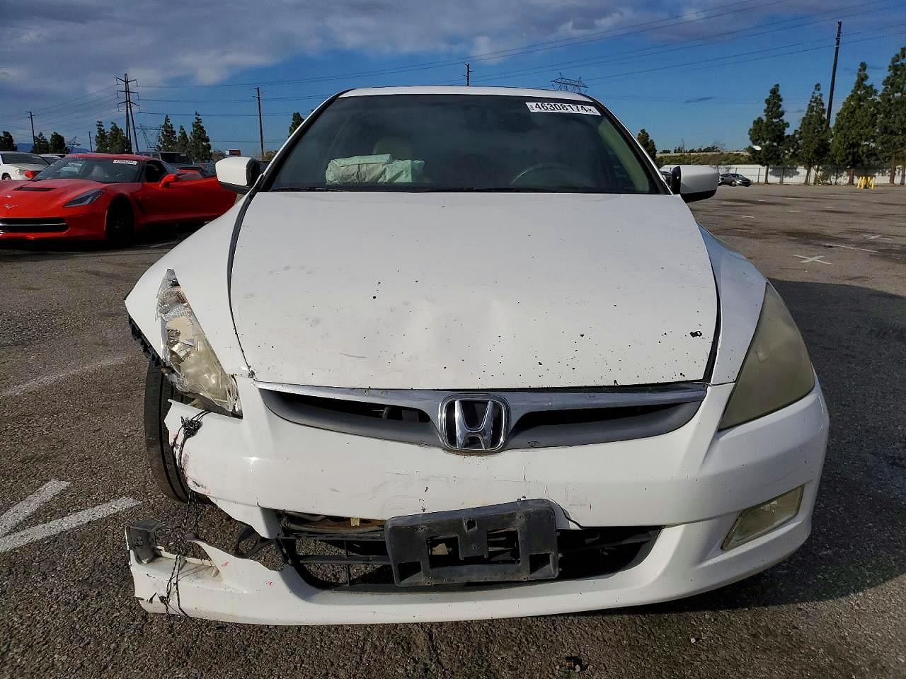 2007 Honda Accord Ex White vin: 1HGCM665X7A039370