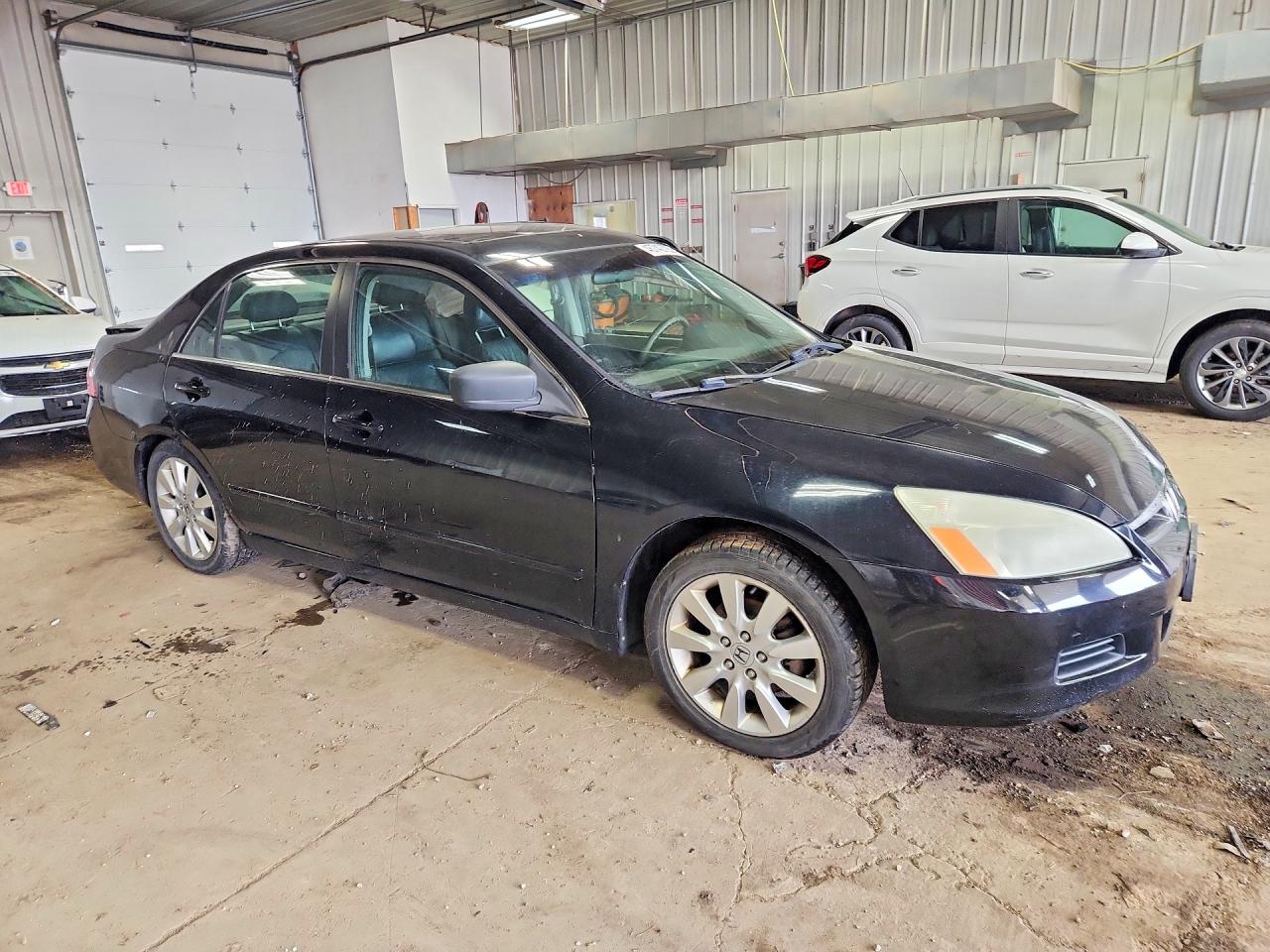 2007 Honda Accord Ex Black vin: 1HGCM665X7A045895