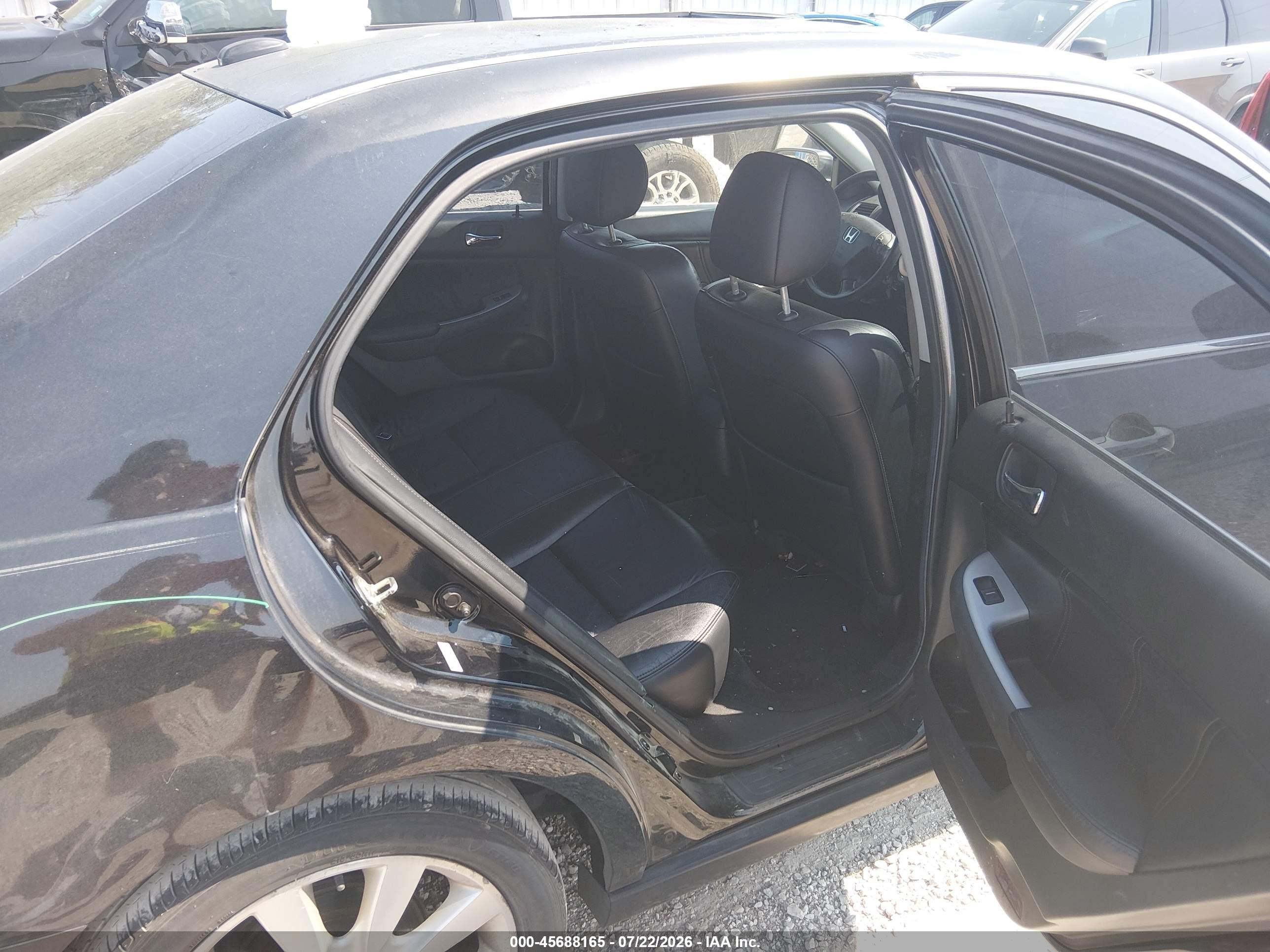 2007 Honda Accord 3.0 Ex Black vin: 1HGCM665X7A054029