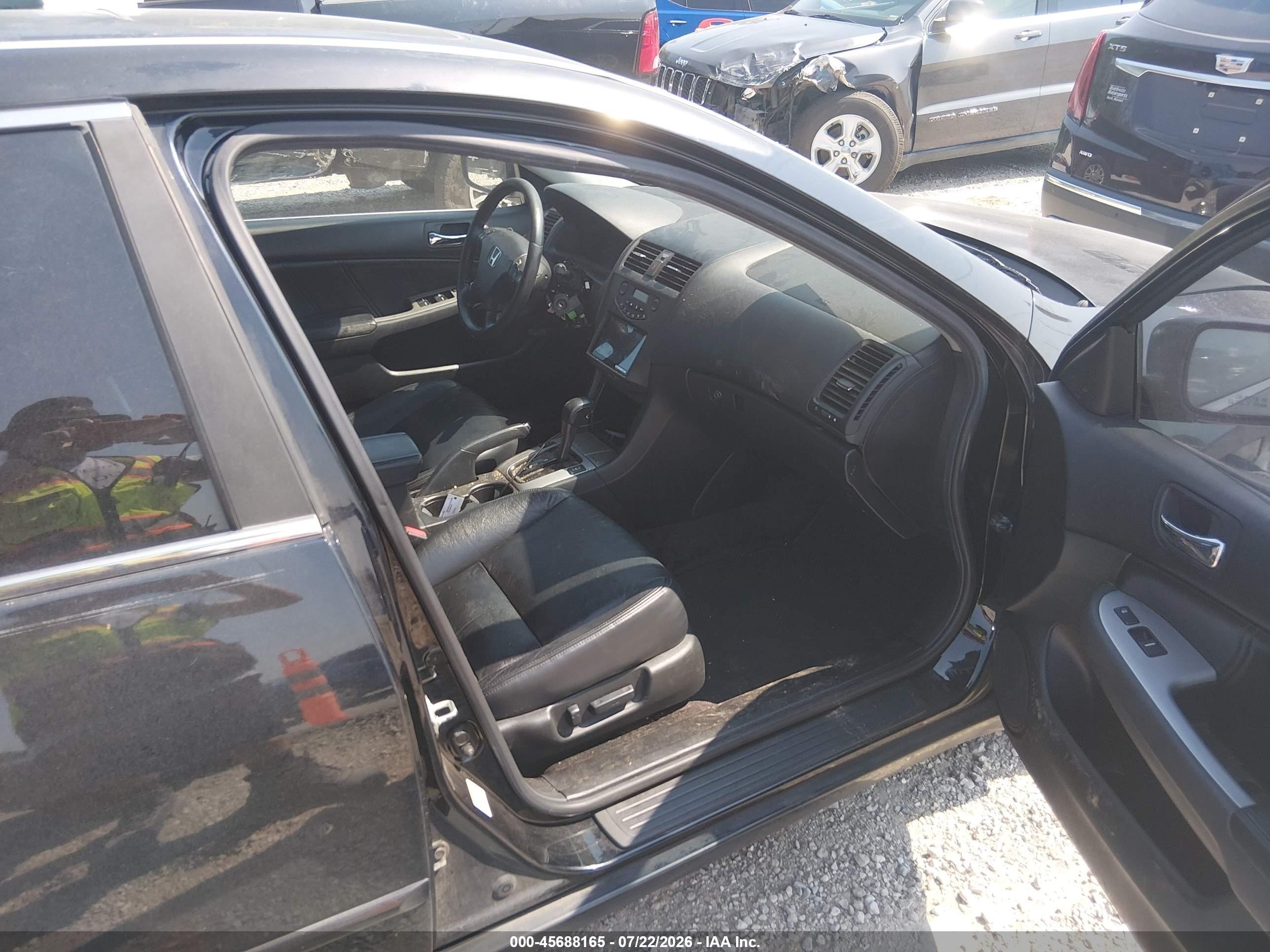 2007 Honda Accord 3.0 Ex Black vin: 1HGCM665X7A054029