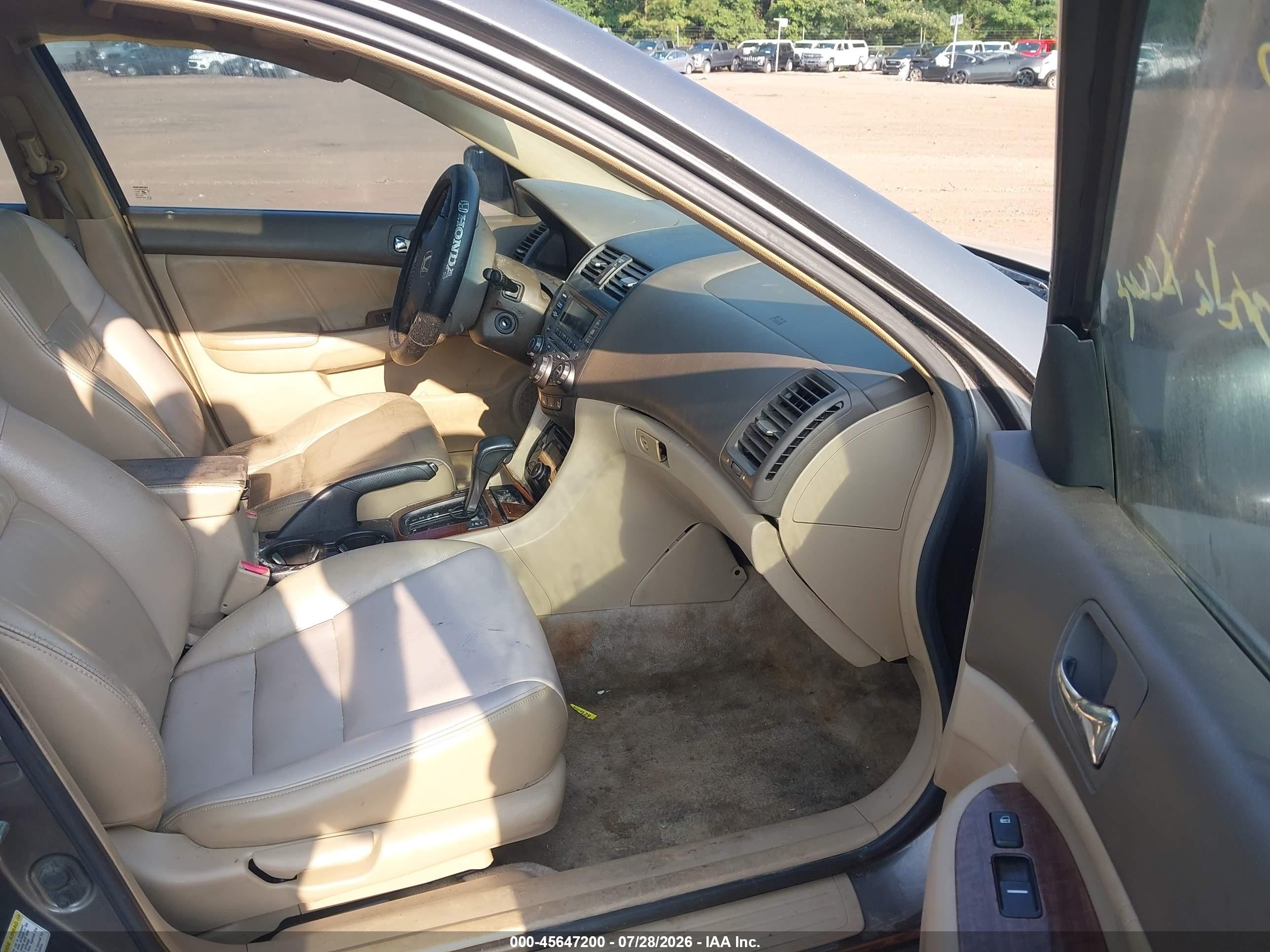 2007 Honda Accord 3.0 Ex Gray vin: 1HGCM665X7A063300