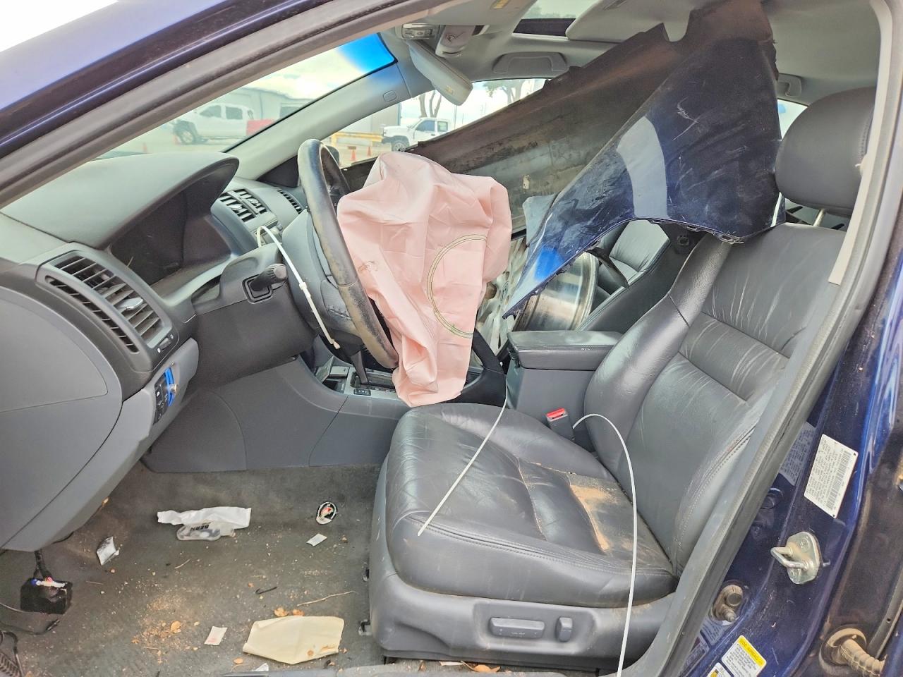 2007 Honda Accord Ex Blue vin: 1HGCM665X7A063989