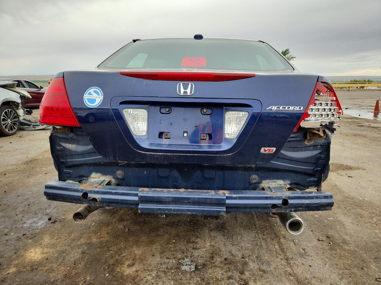 2007 Honda Accord Ex Blue vin: 1HGCM665X7A063989