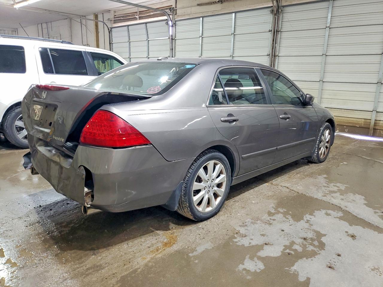 2007 Honda Accord Ex Gray vin: 1HGCM665X7A065564