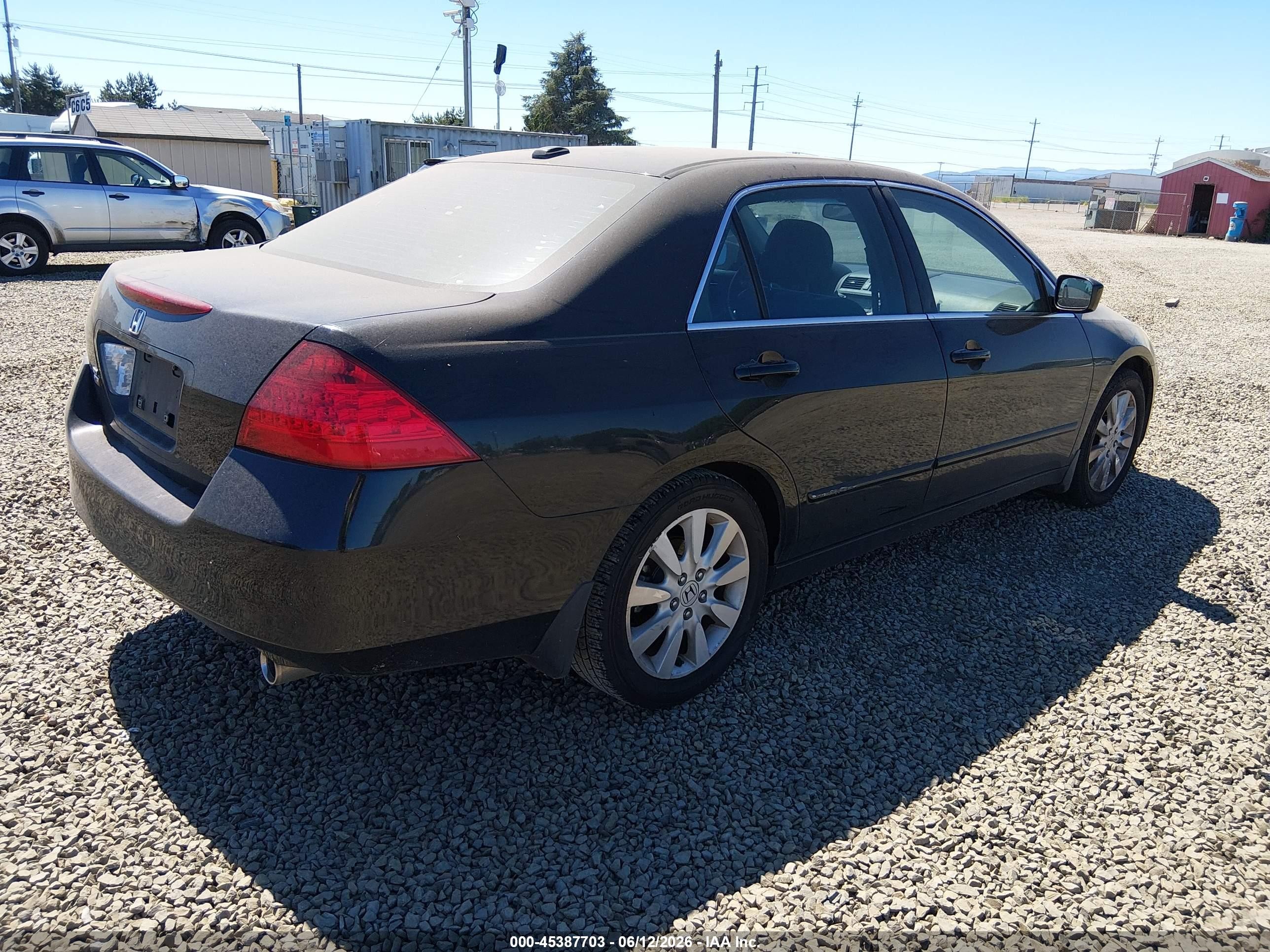 2007 Honda Accord 3.0 Ex Black vin: 1HGCM665X7A068755