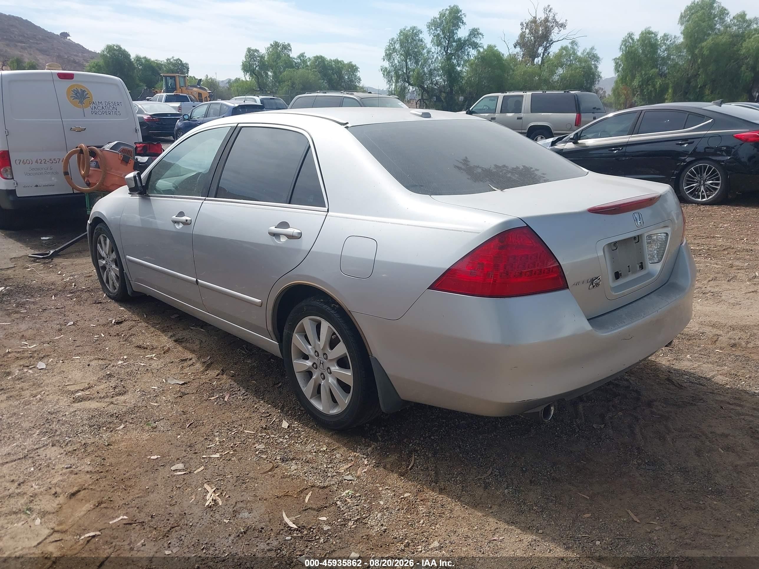 2007 Honda Accord 3.0 Ex Silver vin: 1HGCM665X7A069677