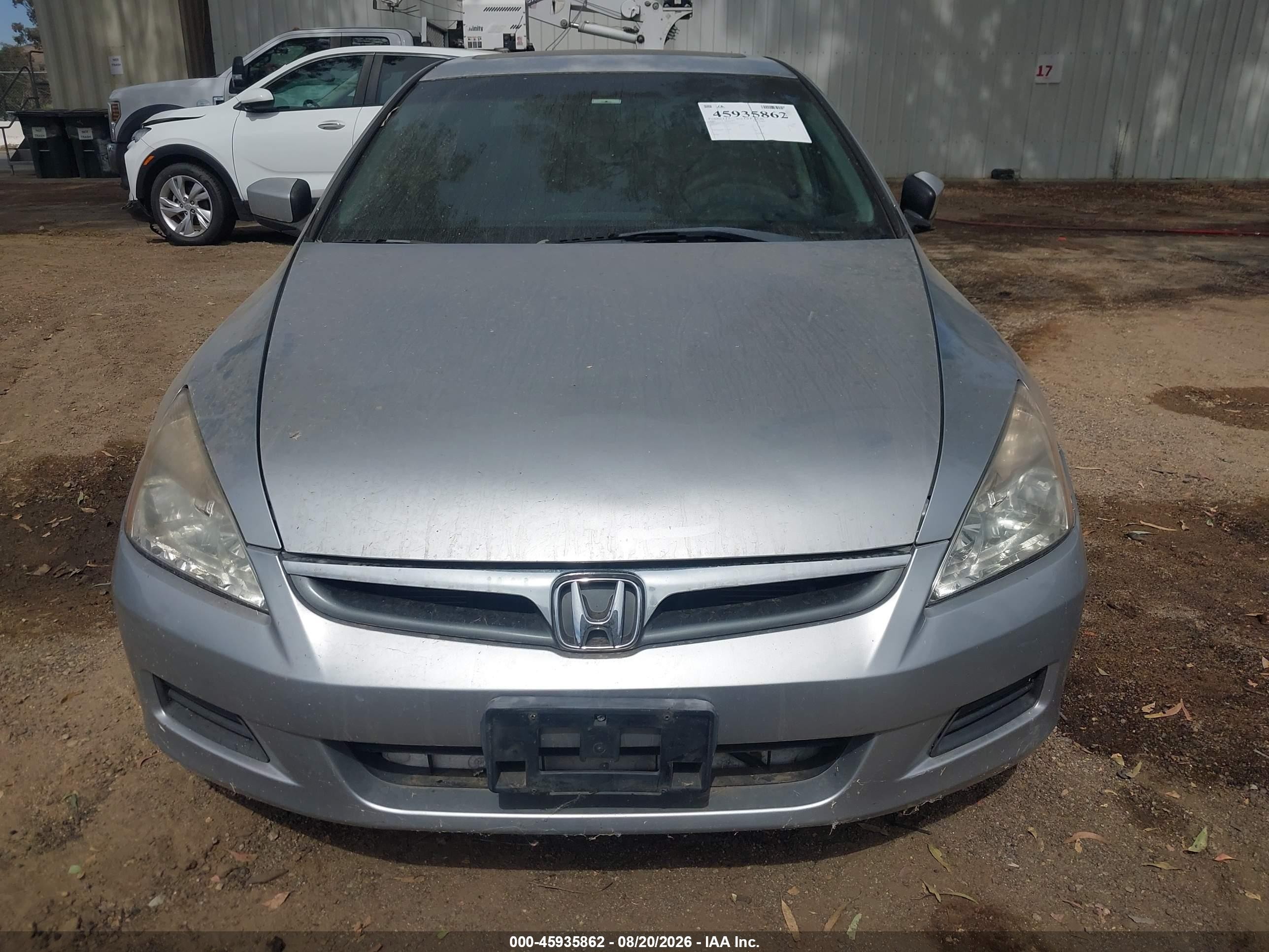 2007 Honda Accord 3.0 Ex Silver vin: 1HGCM665X7A069677