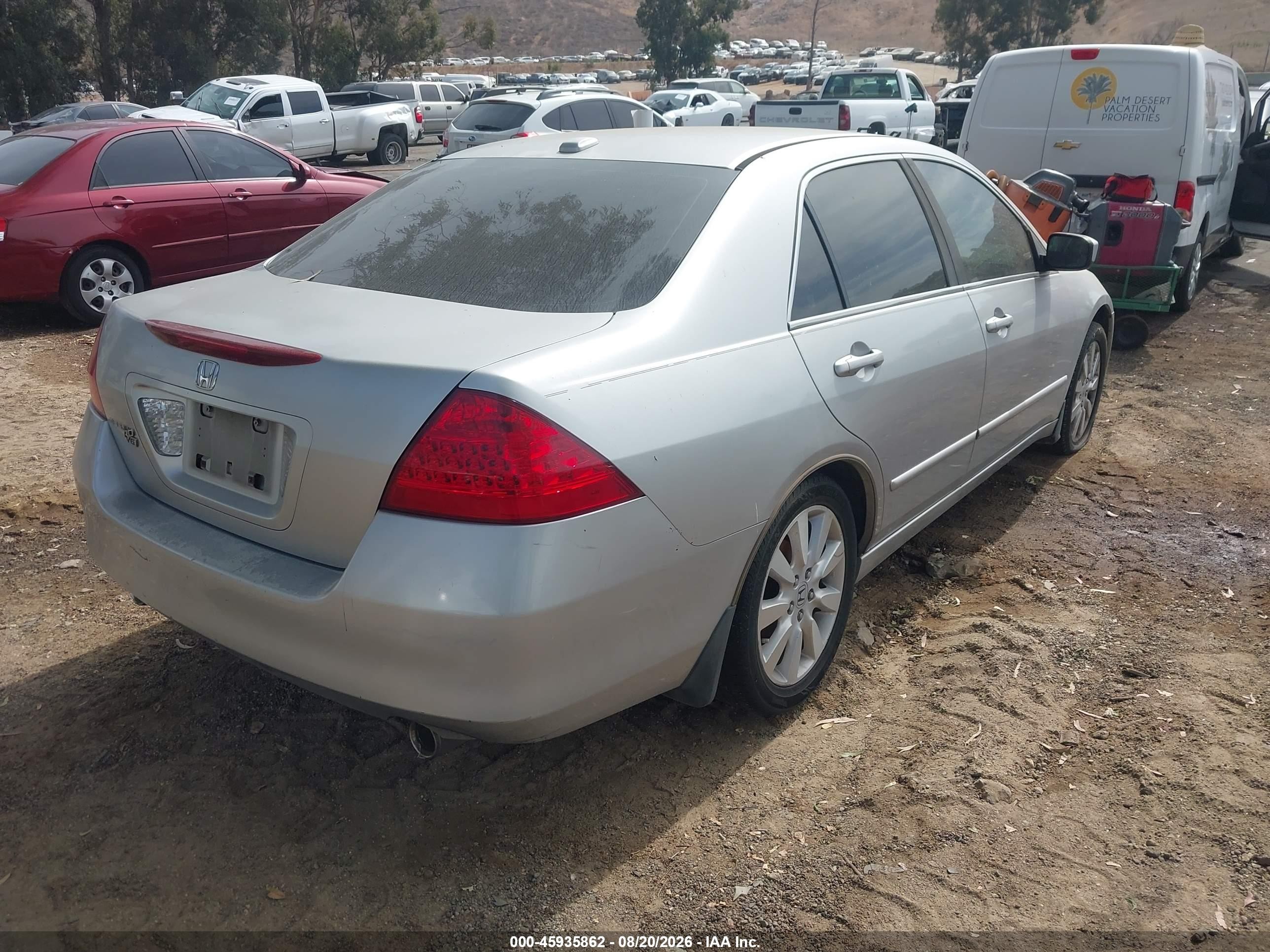 2007 Honda Accord 3.0 Ex Silver vin: 1HGCM665X7A069677