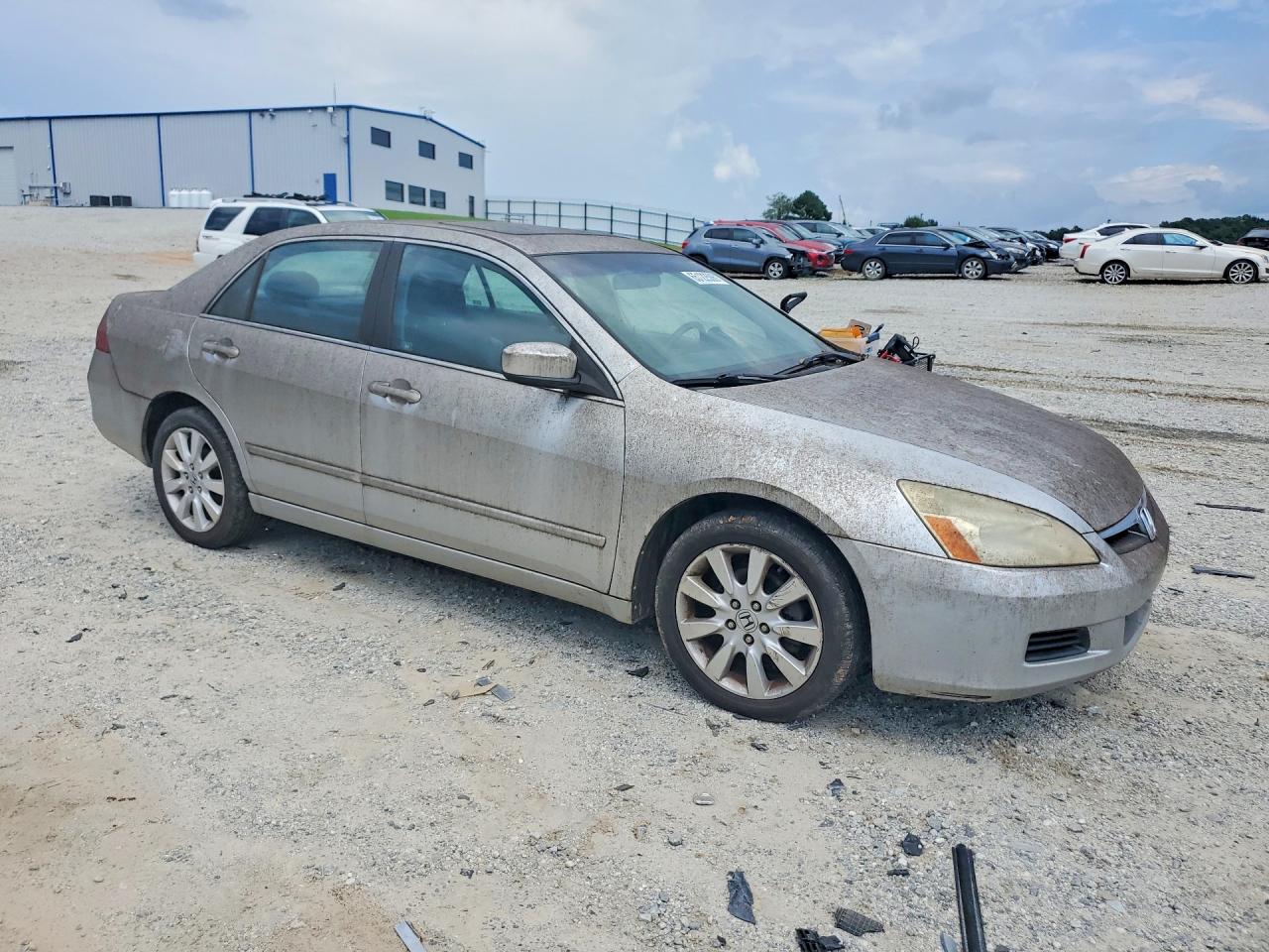 2007 Honda Accord Ex Серебряный vin: 1HGCM665X7A072708