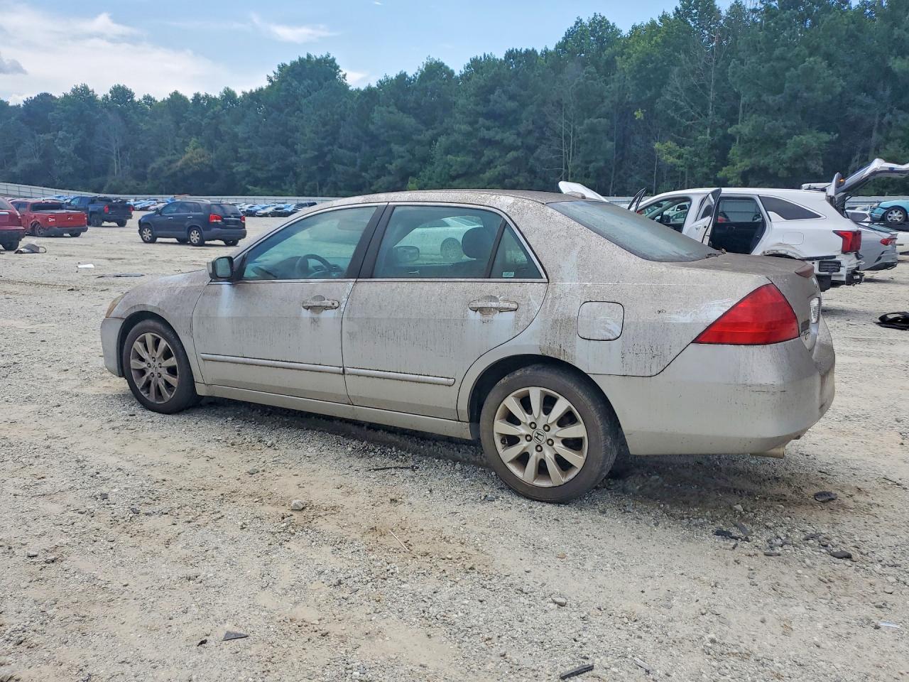 2007 Honda Accord Ex Серебряный vin: 1HGCM665X7A072708