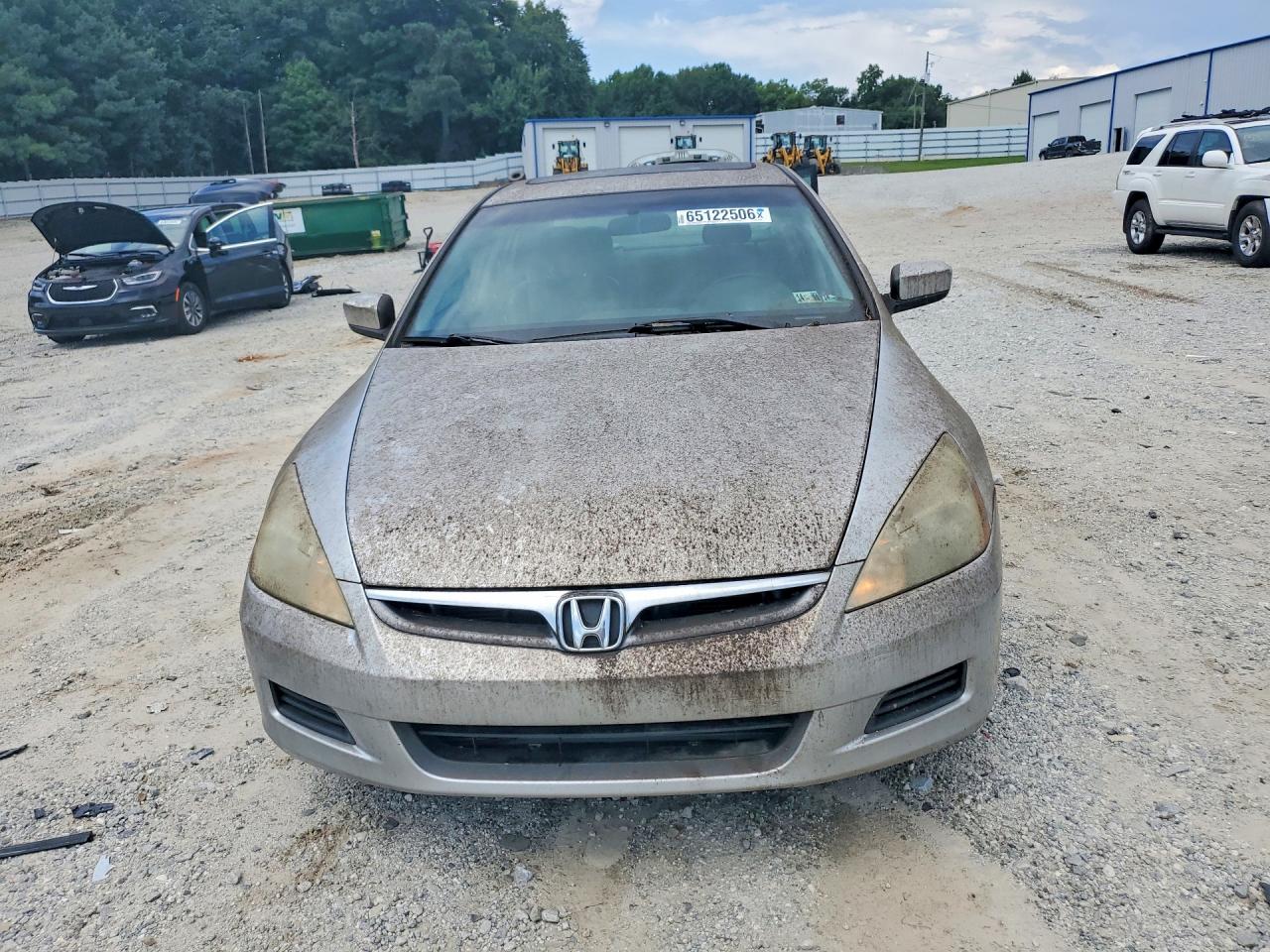 2007 Honda Accord Ex Серебряный vin: 1HGCM665X7A072708