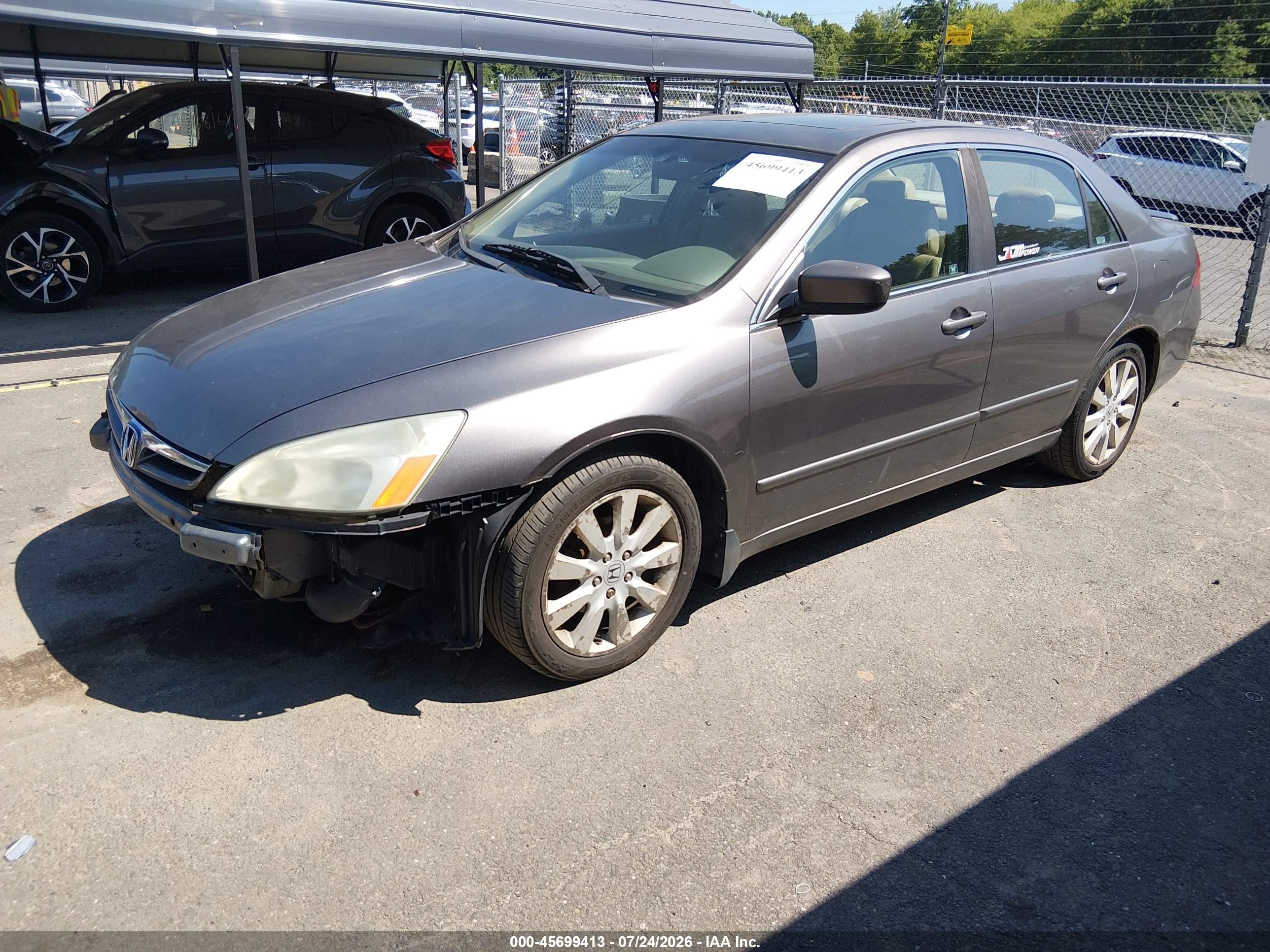 2007 Honda Accord 3.0 Ex Champagne vin: 1HGCM665X7A073924