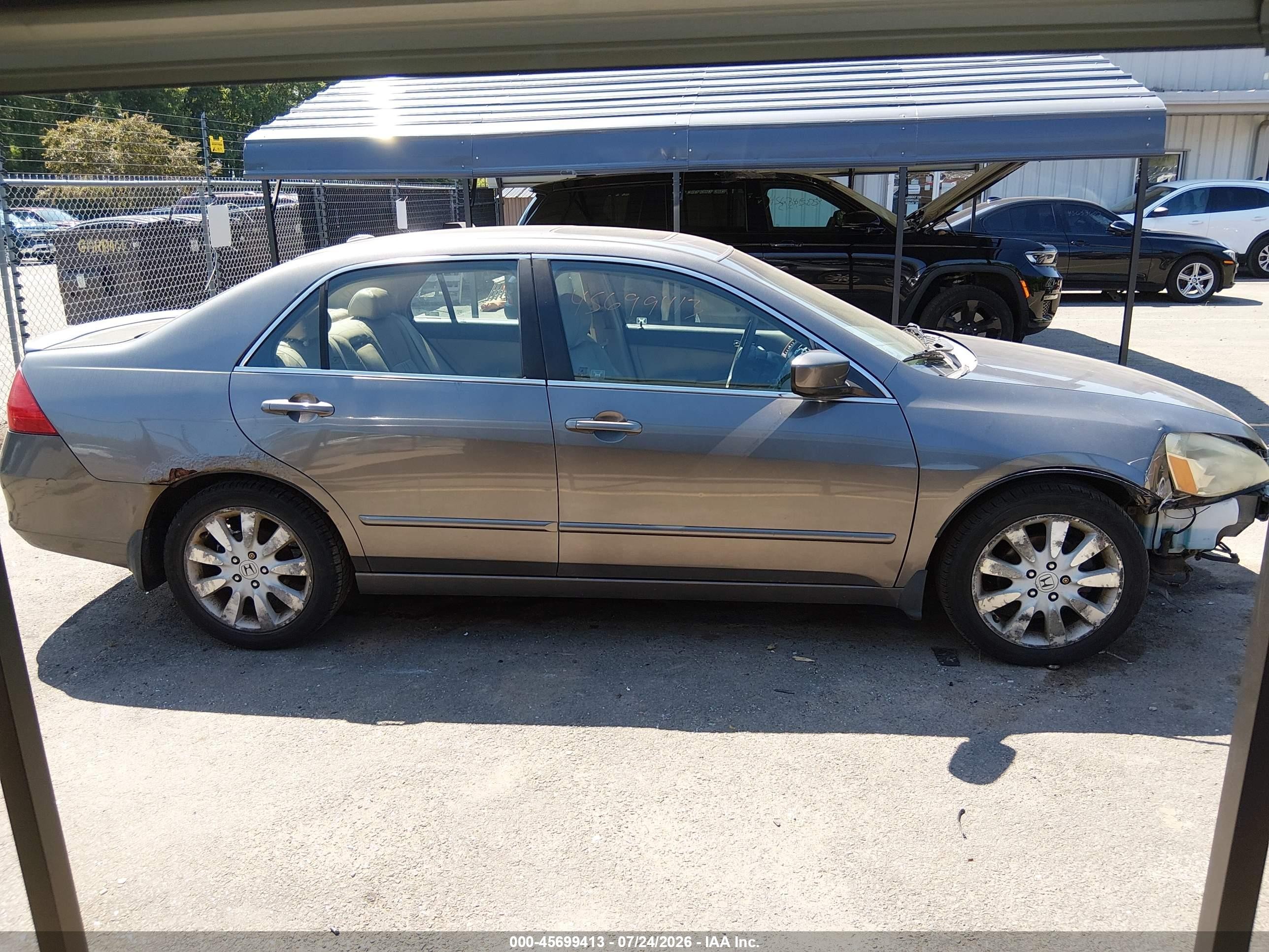 2007 Honda Accord 3.0 Ex Champagne vin: 1HGCM665X7A073924