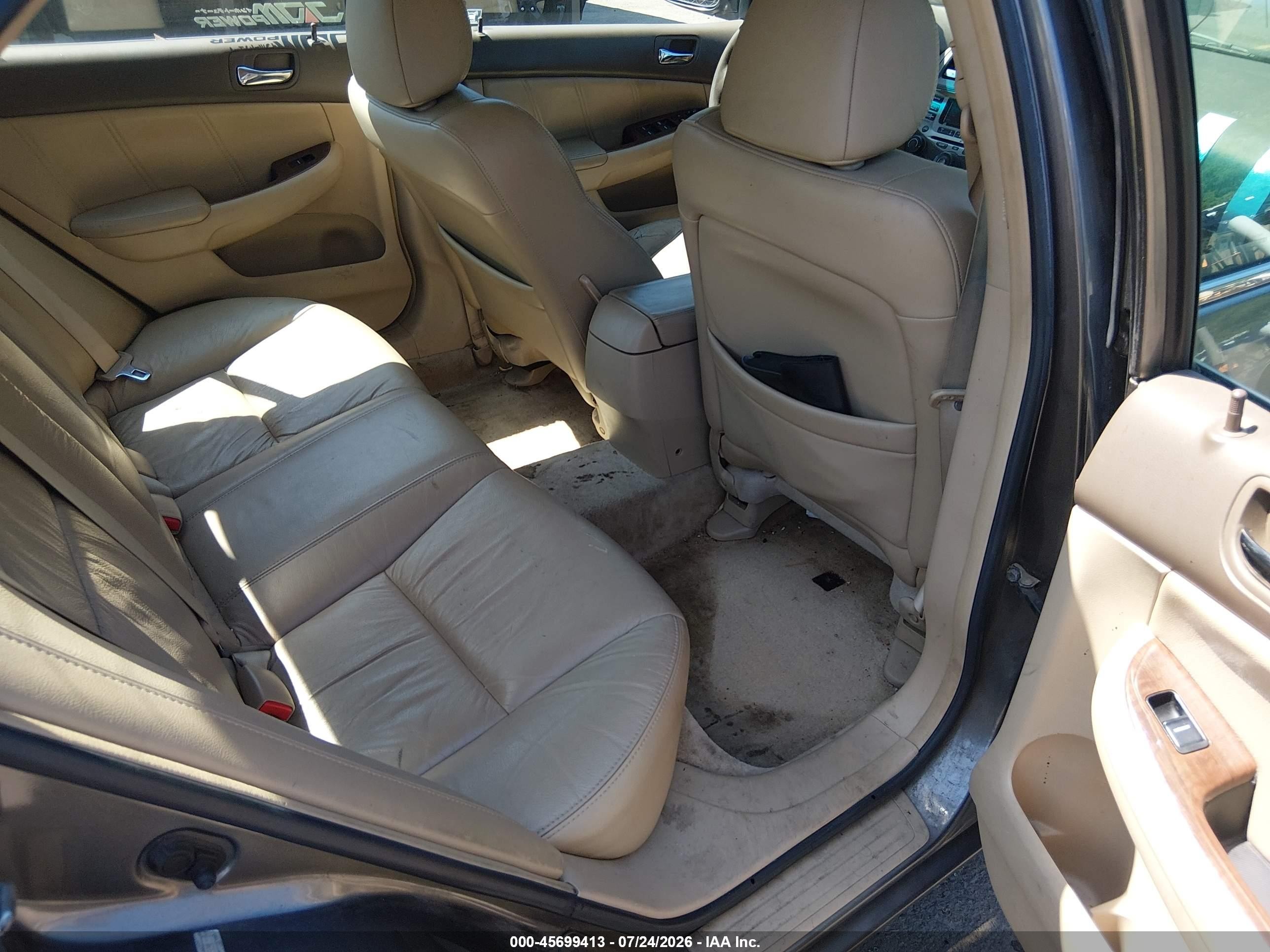 2007 Honda Accord 3.0 Ex Champagne vin: 1HGCM665X7A073924