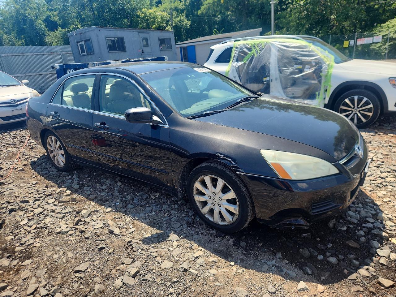 2007 Honda Accord Ex Black vin: 1HGCM665X7A085605