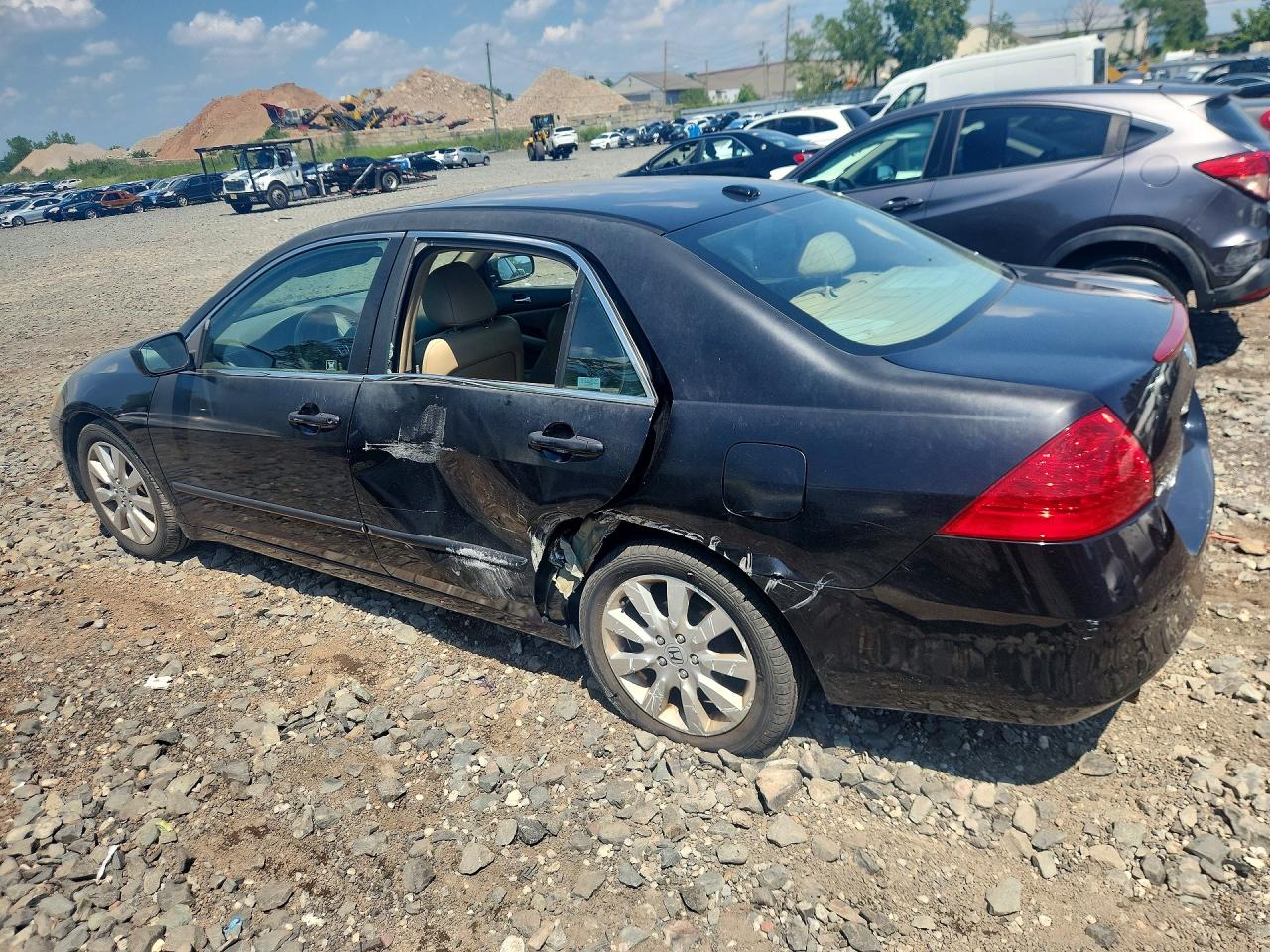 2007 Honda Accord Ex Black vin: 1HGCM665X7A085605