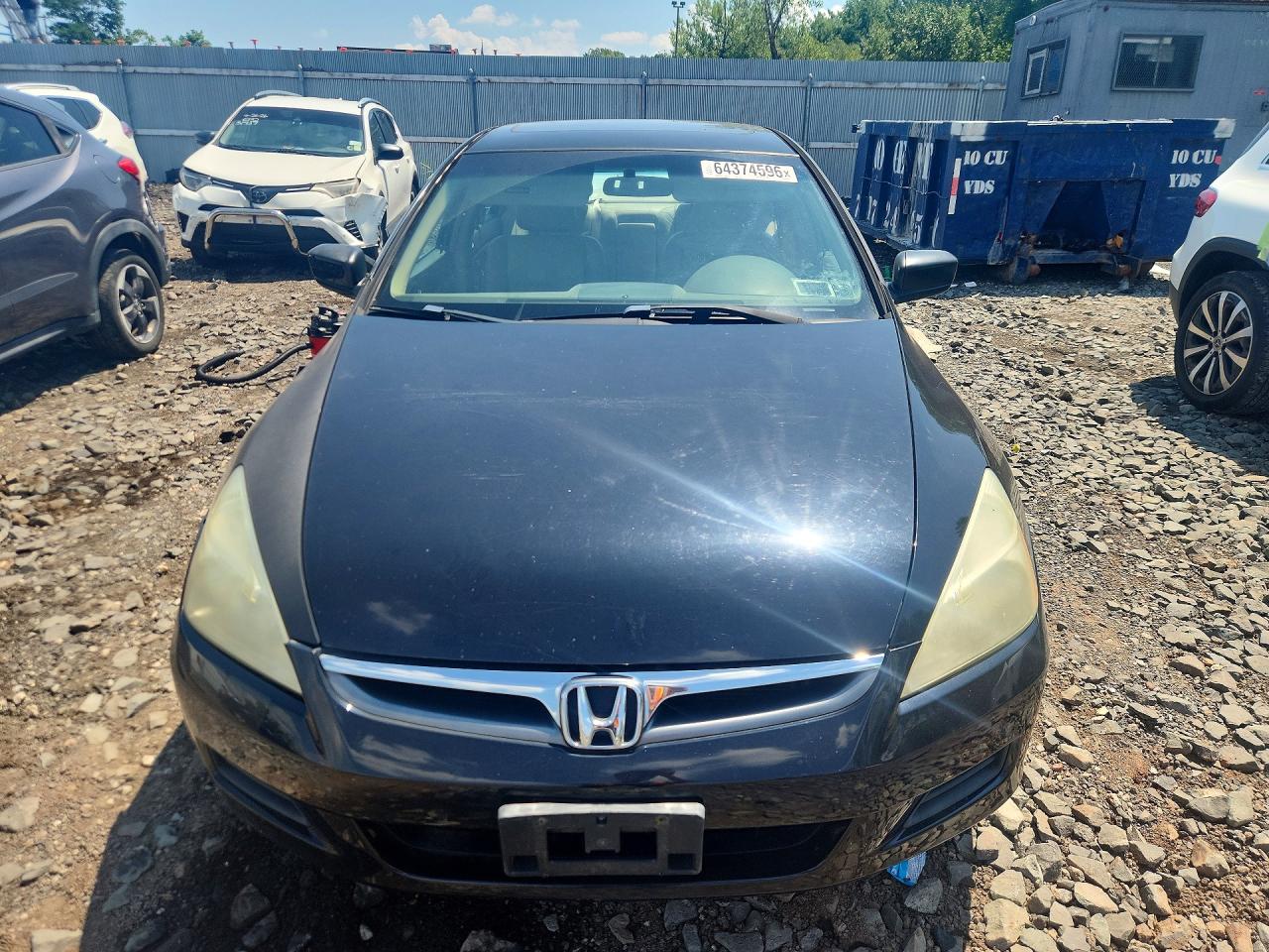 2007 Honda Accord Ex Black vin: 1HGCM665X7A085605