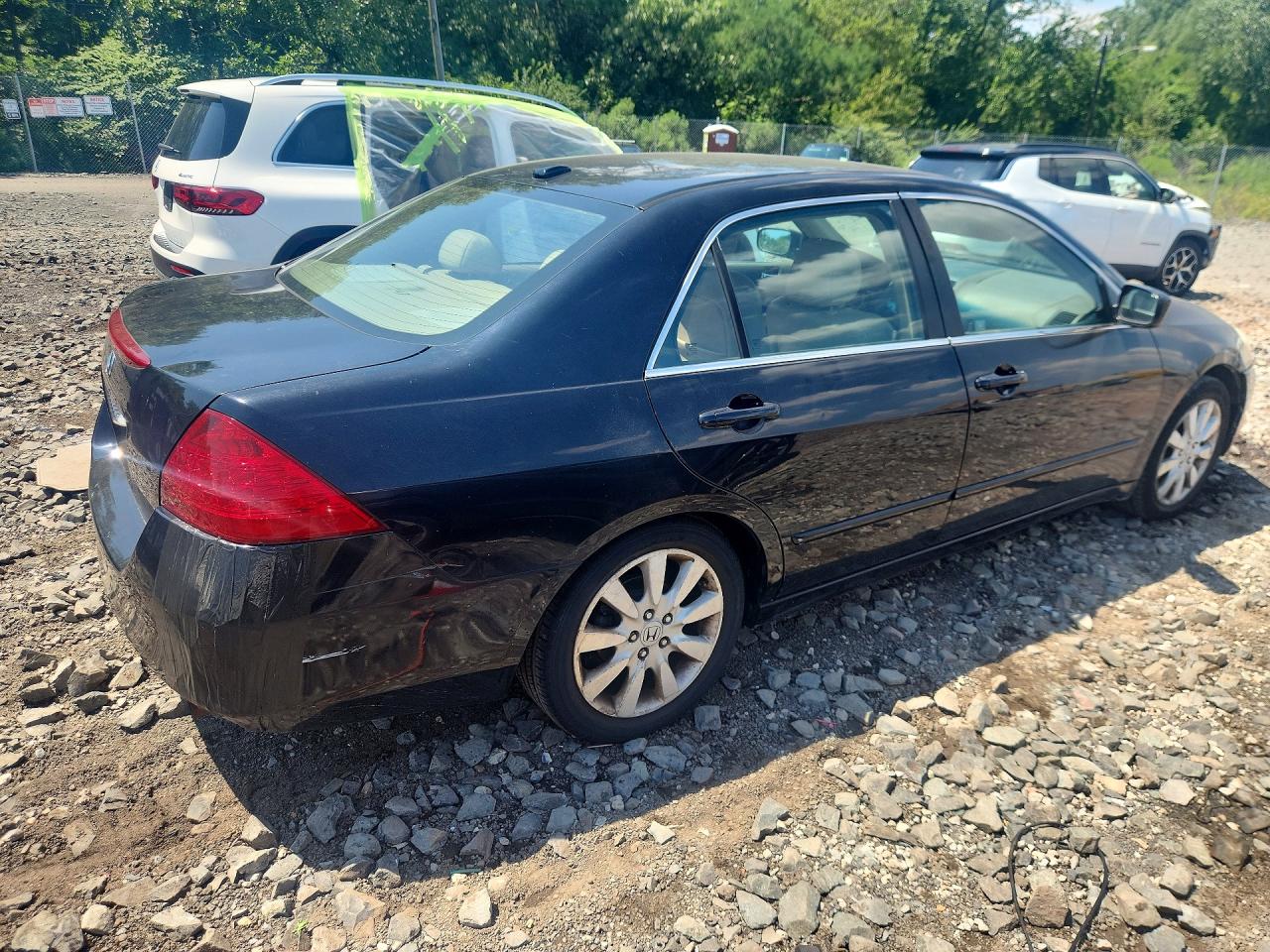 2007 Honda Accord Ex Black vin: 1HGCM665X7A085605