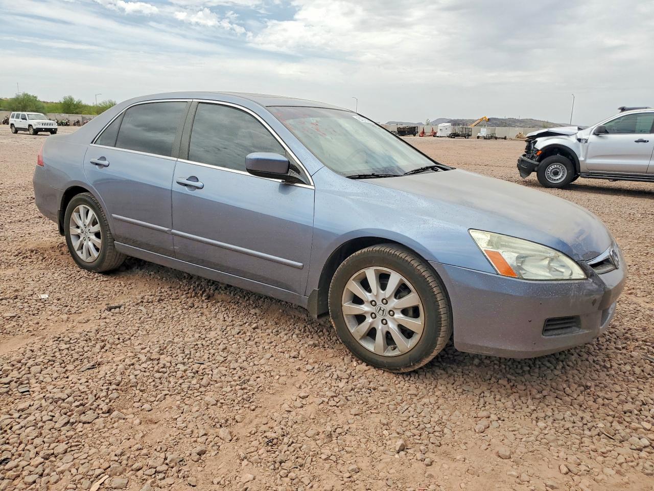 2007 Honda Accord Ex Blue vin: 1HGCM665X7A090013
