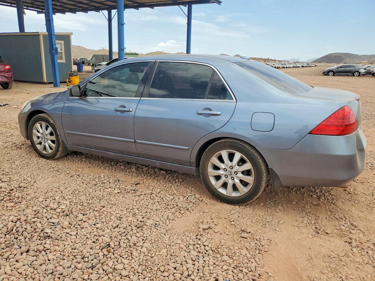 2007 Honda Accord Ex Blue vin: 1HGCM665X7A090013