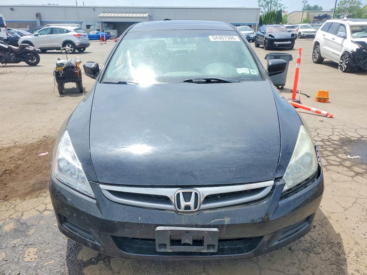 2007 Honda Accord Ex Черный vin: 1HGCM665X7A106386