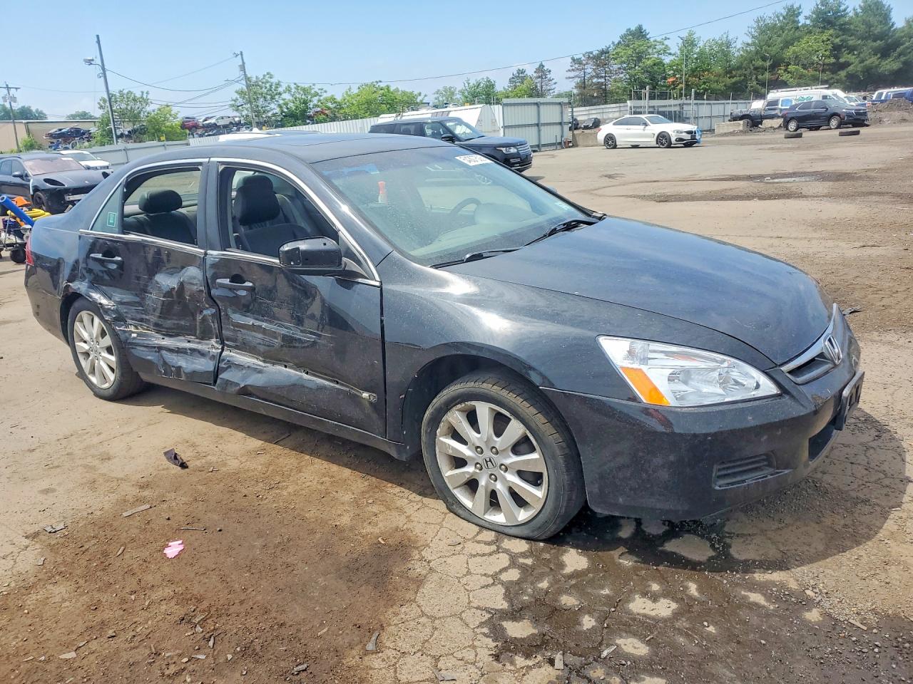 2007 Honda Accord Ex Черный vin: 1HGCM665X7A106386