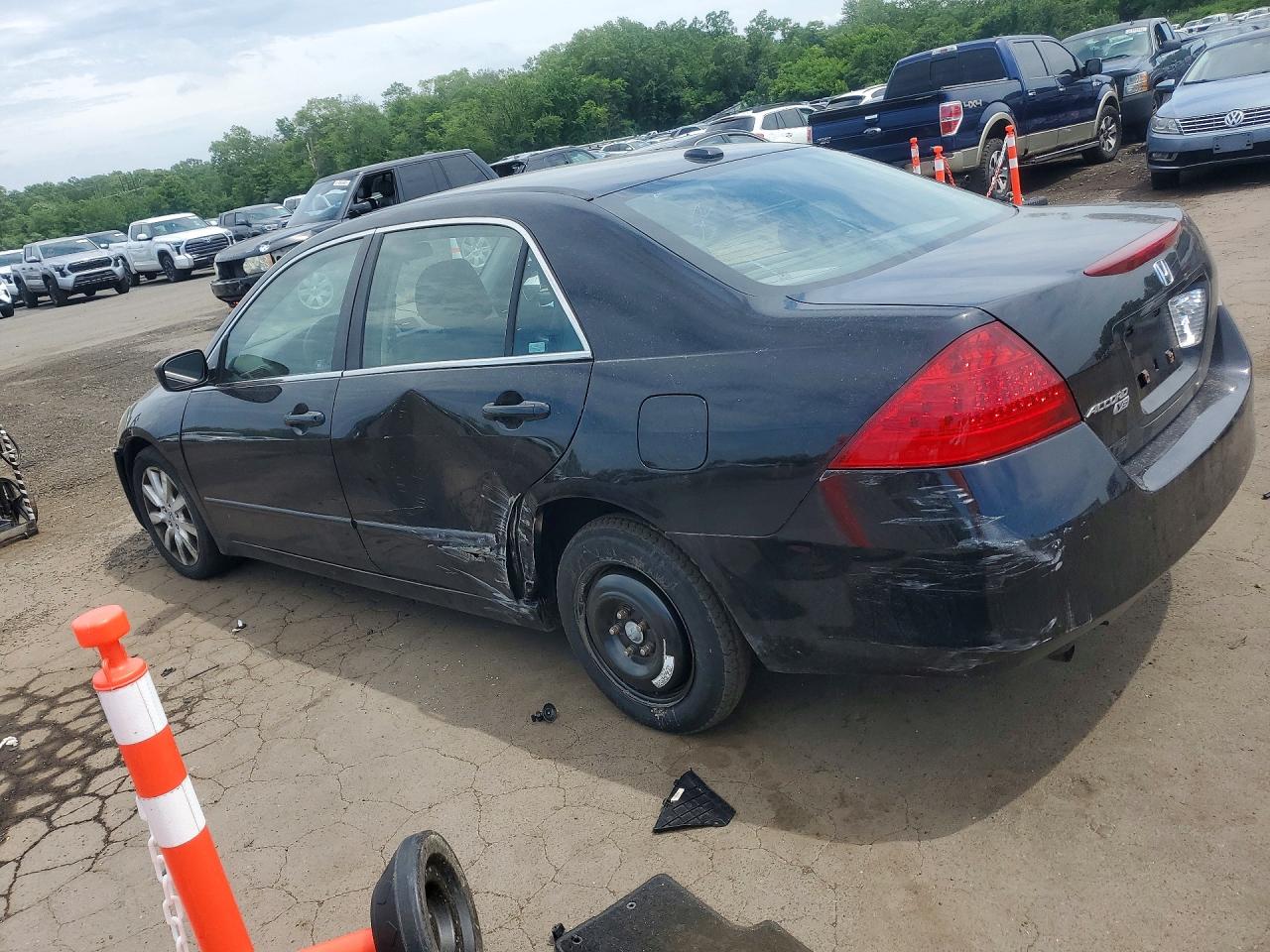 2007 Honda Accord Ex Черный vin: 1HGCM665X7A106386