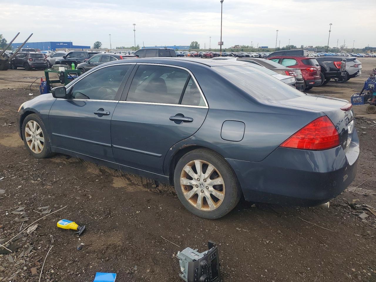 2007 Honda Accord Ex Blue vin: 1HGCM665X7A802195
