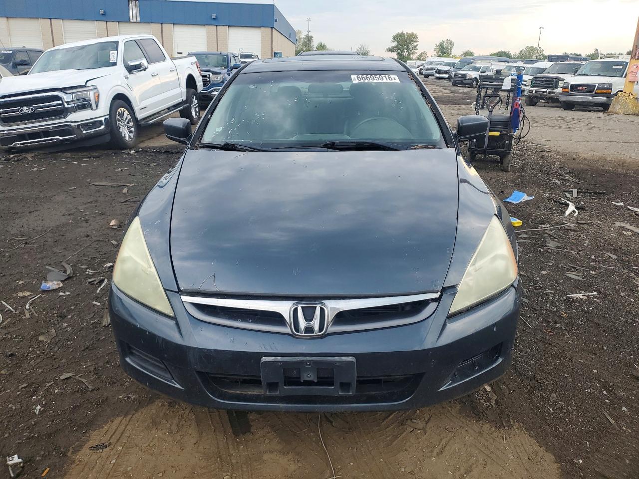 2007 Honda Accord Ex Blue vin: 1HGCM665X7A802195