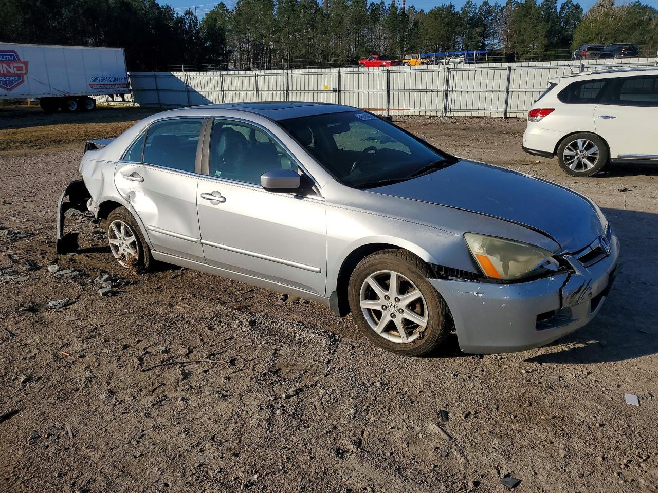 2003 Honda Accord Ex Silver vin: 1HGCM66803A040189