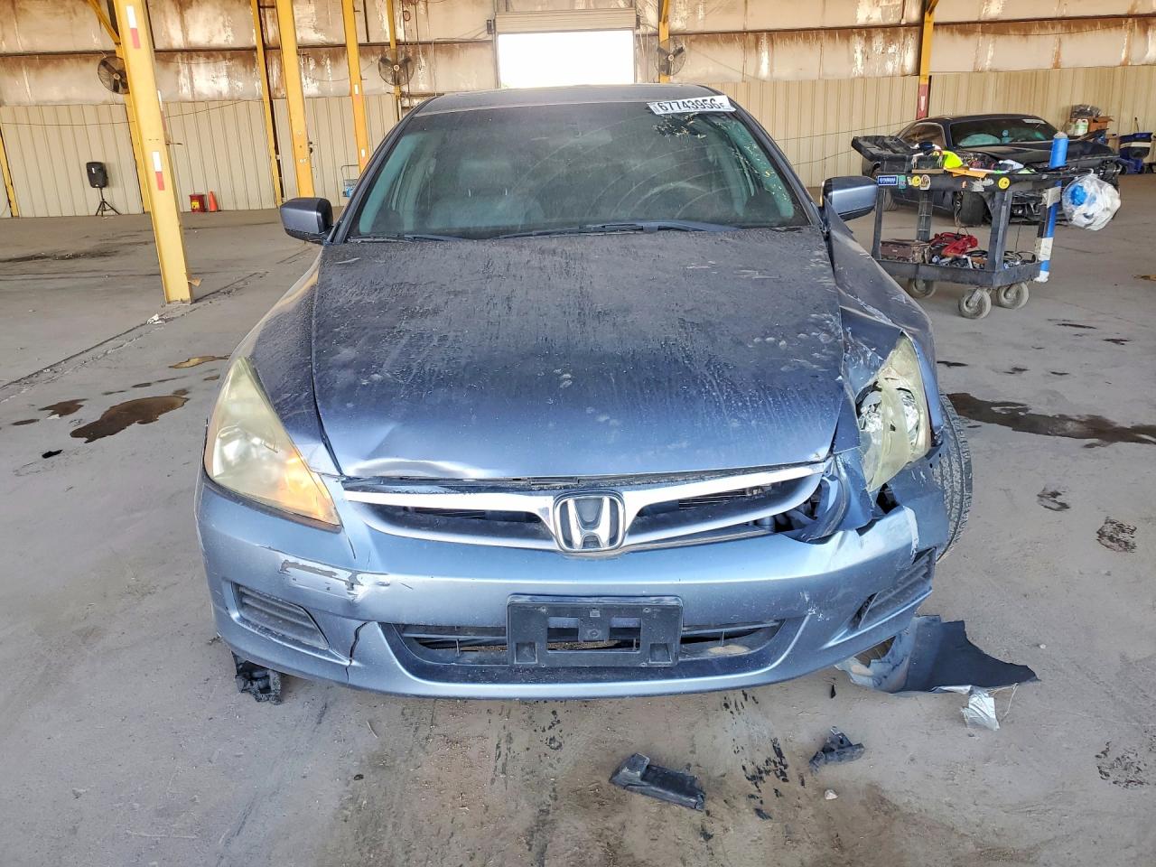 2007 Honda Accord Синий vin: 1HGCM66807A034365