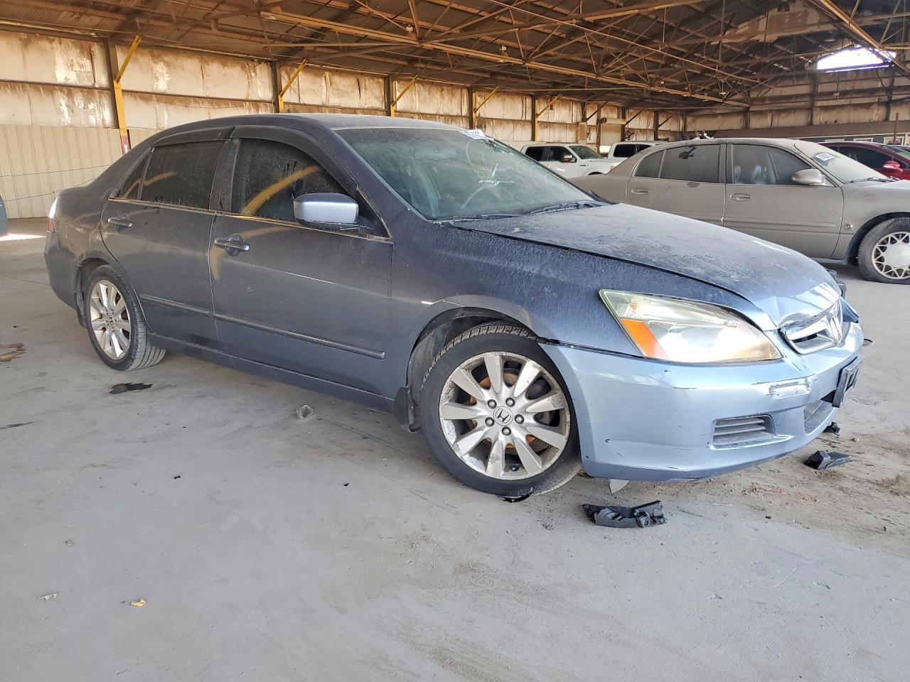 2007 Honda Accord Синий vin: 1HGCM66807A034365